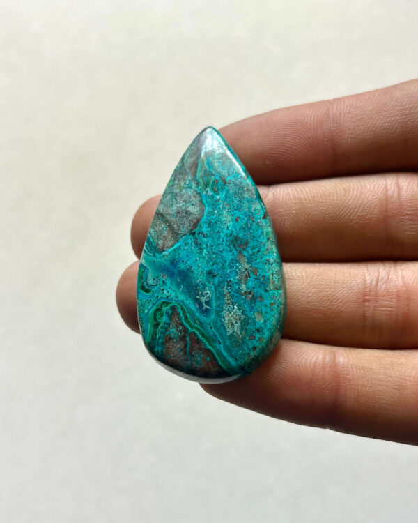 50 mm Green and Blue Malachite Chrysocolla Cabochon