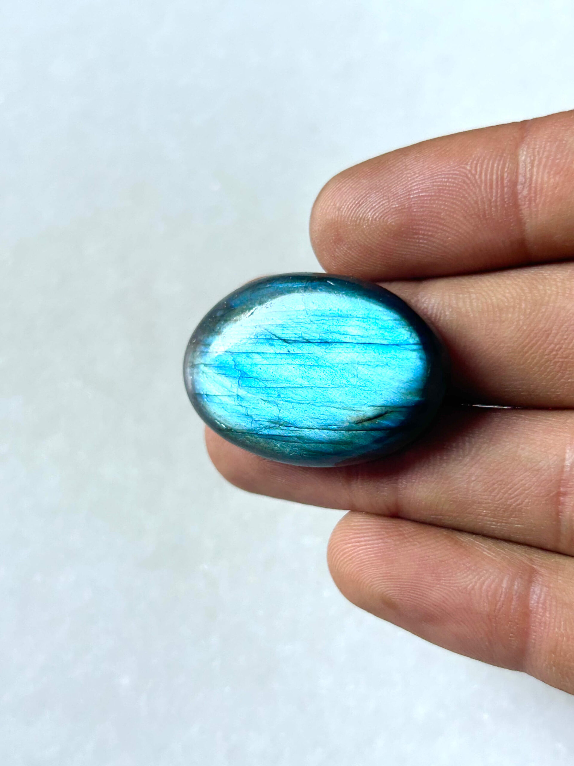34 mm Blue Flash Labradorite Gemstone