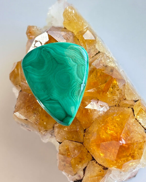 24mm Malachite Gemstone for Wire Wrapped Designs