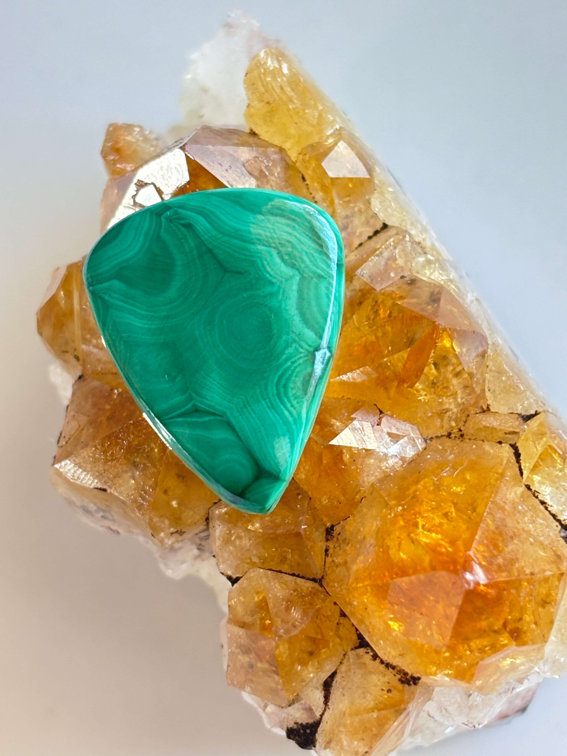 24mm Malachite Gemstone for Wire Wrapped Designs