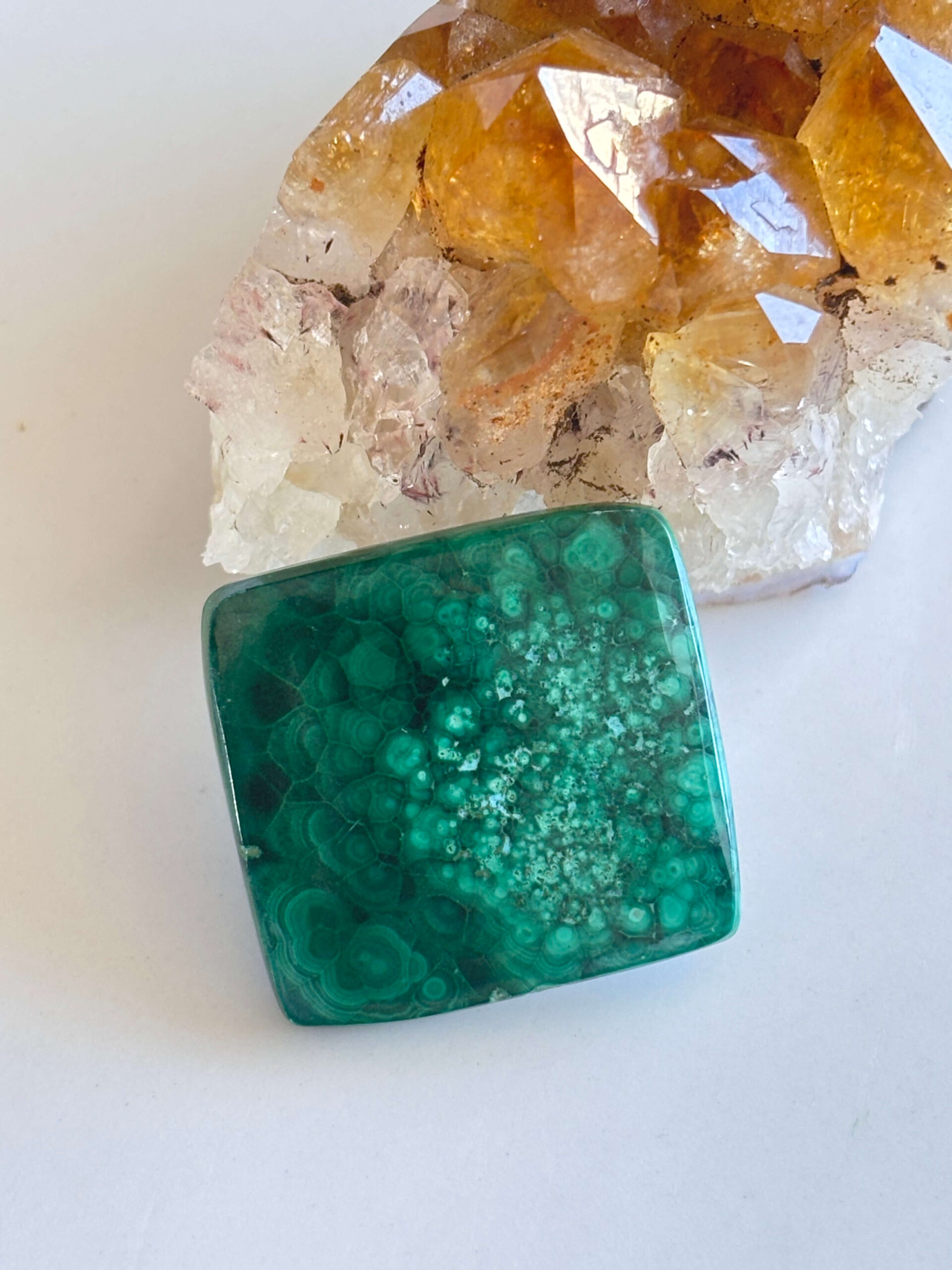28mm Malachite Stone for Wire Wrapping