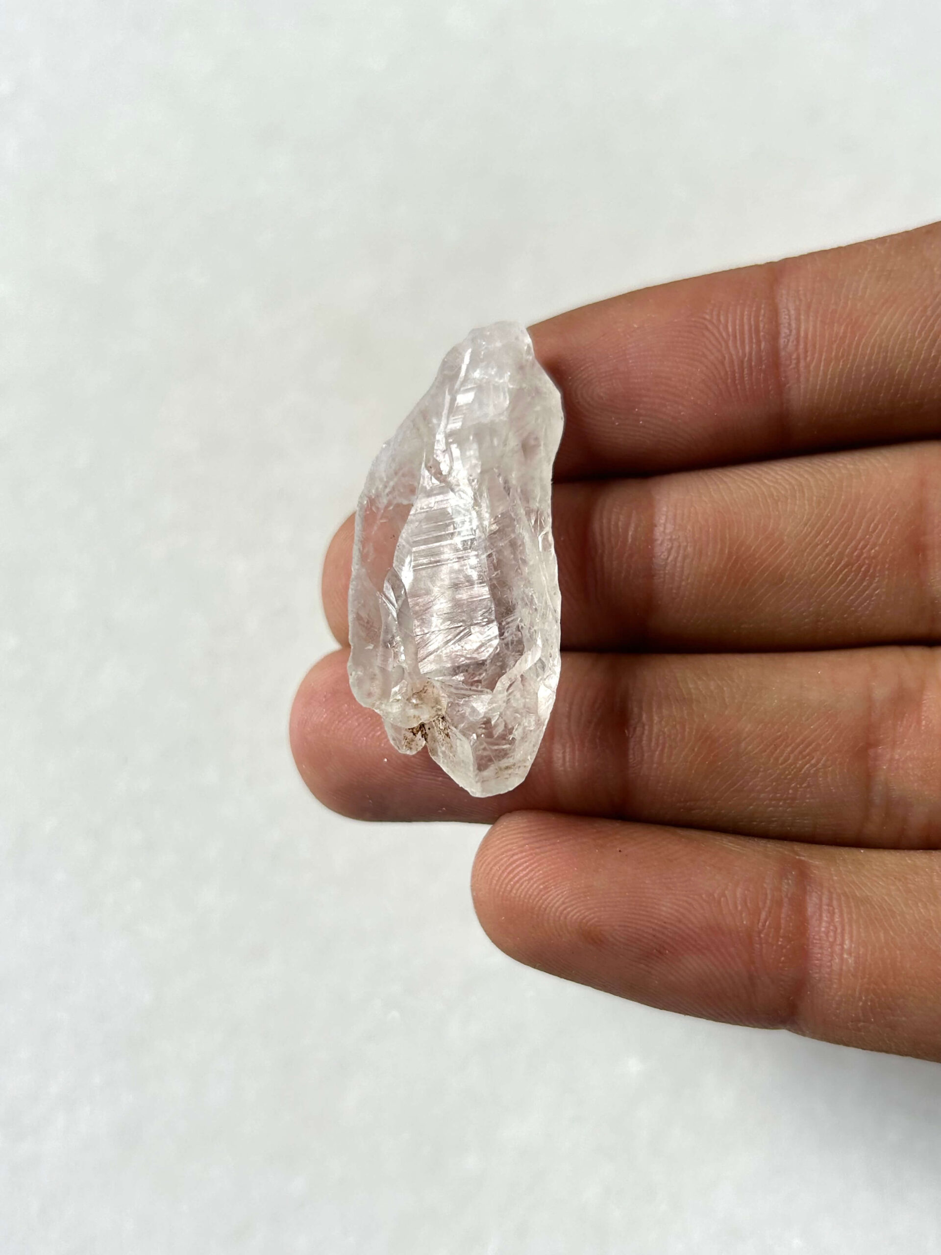 Clear Quartz Stone with Raw Edges