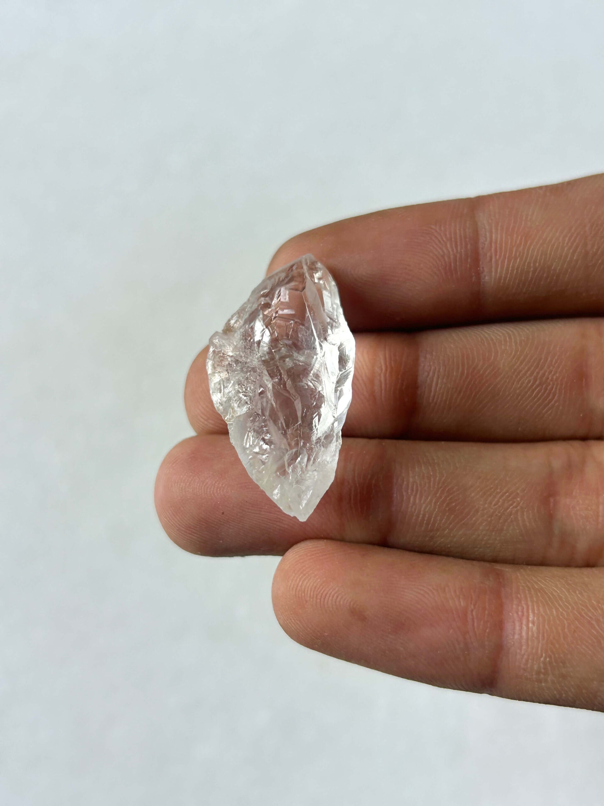33 mm Raw Clear Quartz for Jewelry Making