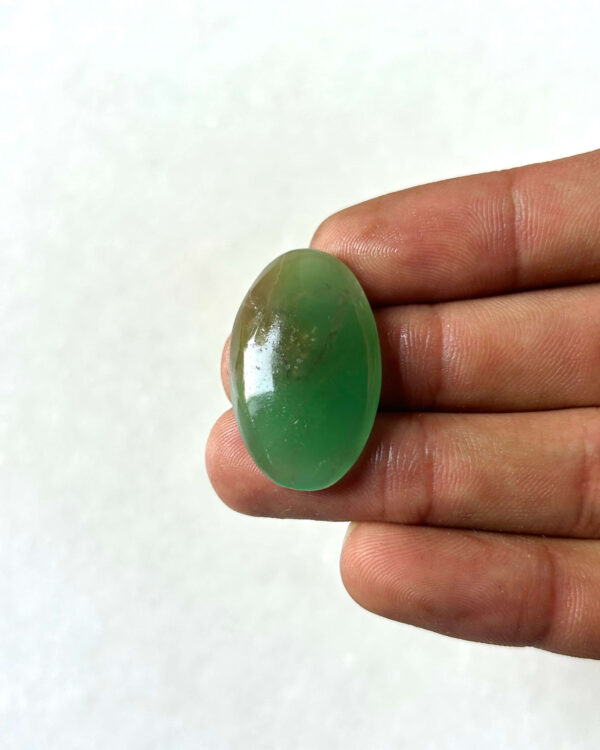 32 mm Freeform Green Jade Cabochon
