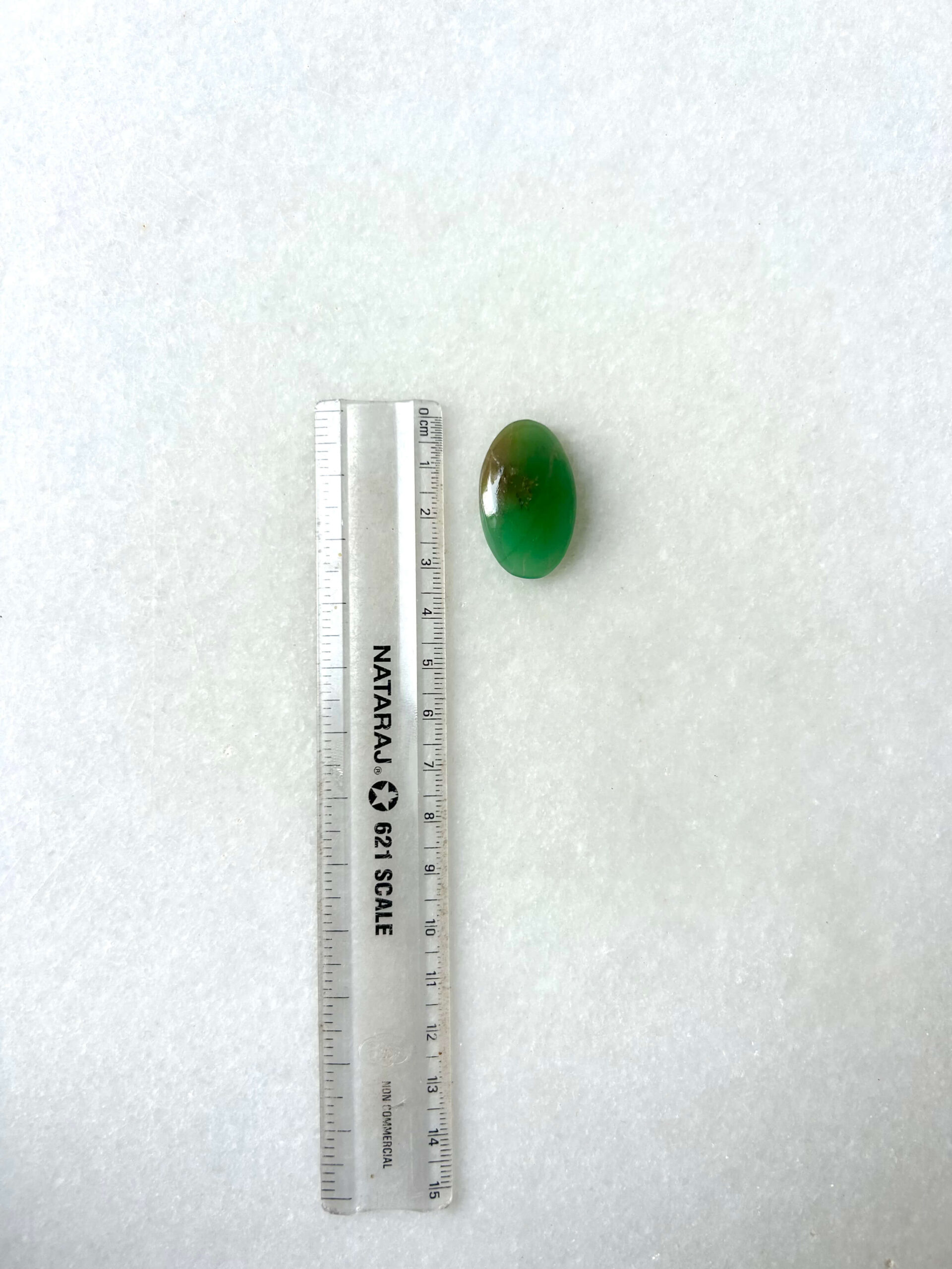 32 mm Freeform Green Jade Cabochon - Image 2