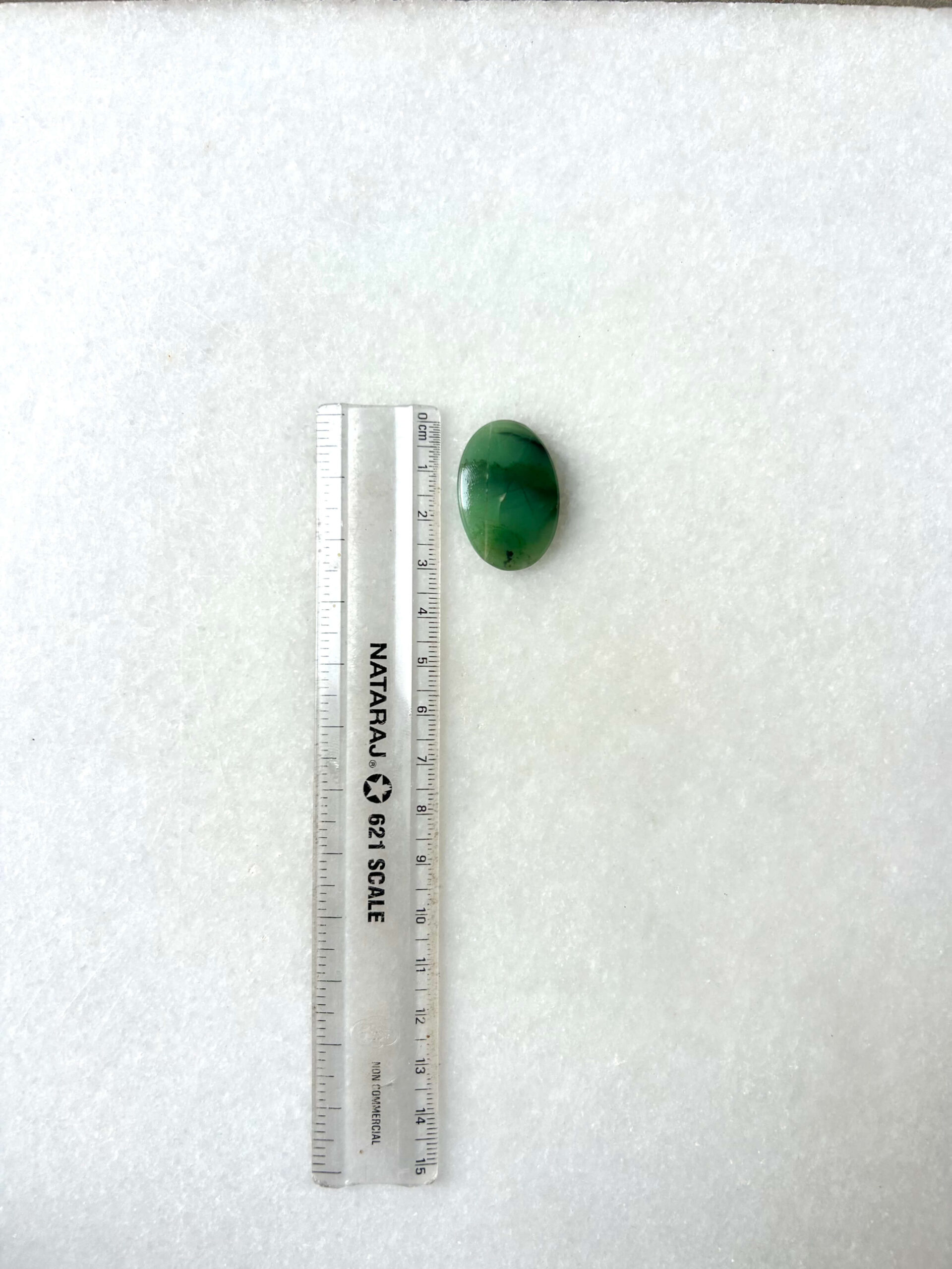 31 mm Green Jade Cabochon for Macrame - Image 2