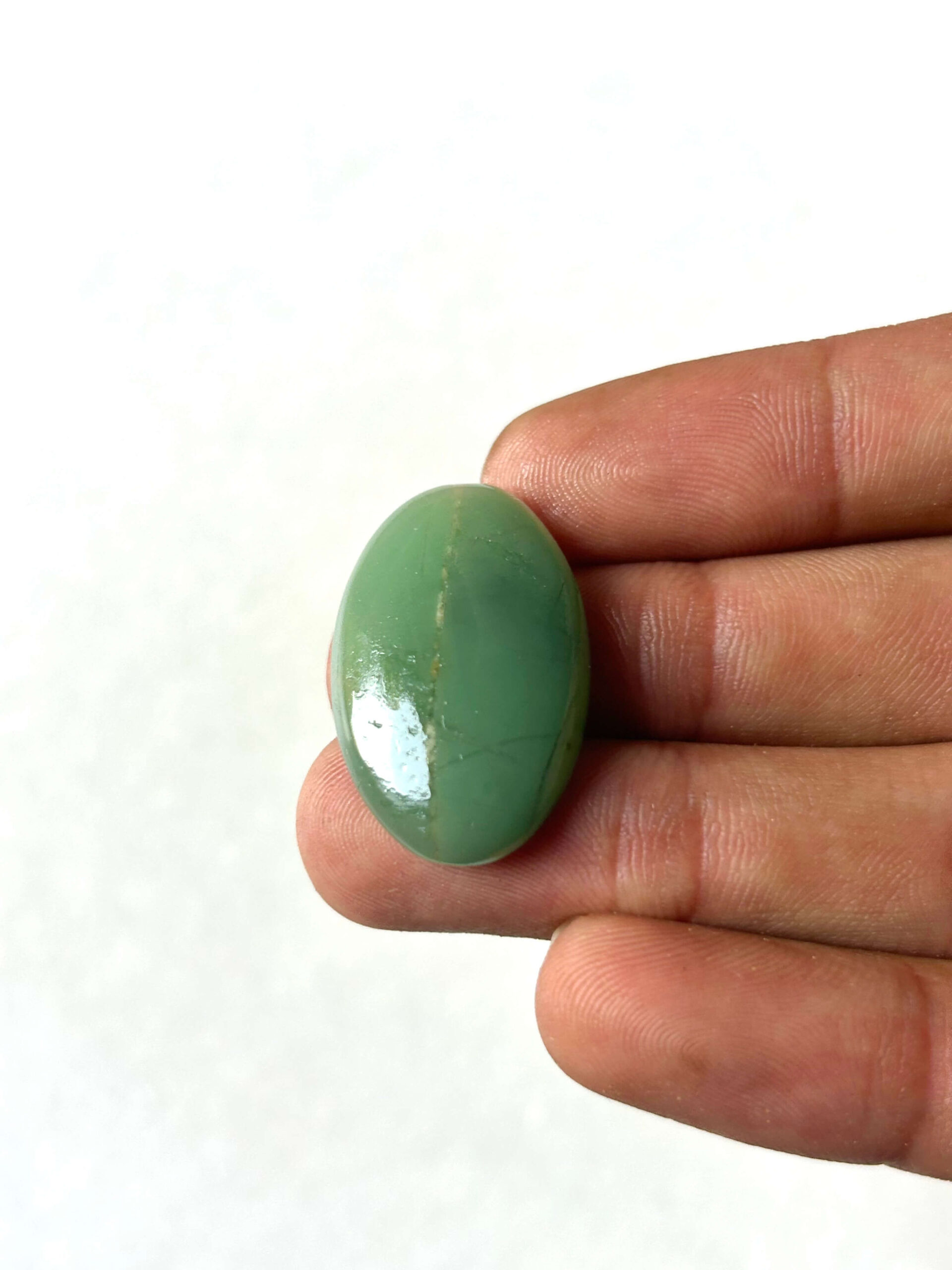 30 mm Green Jade Stone for Jewelry Making