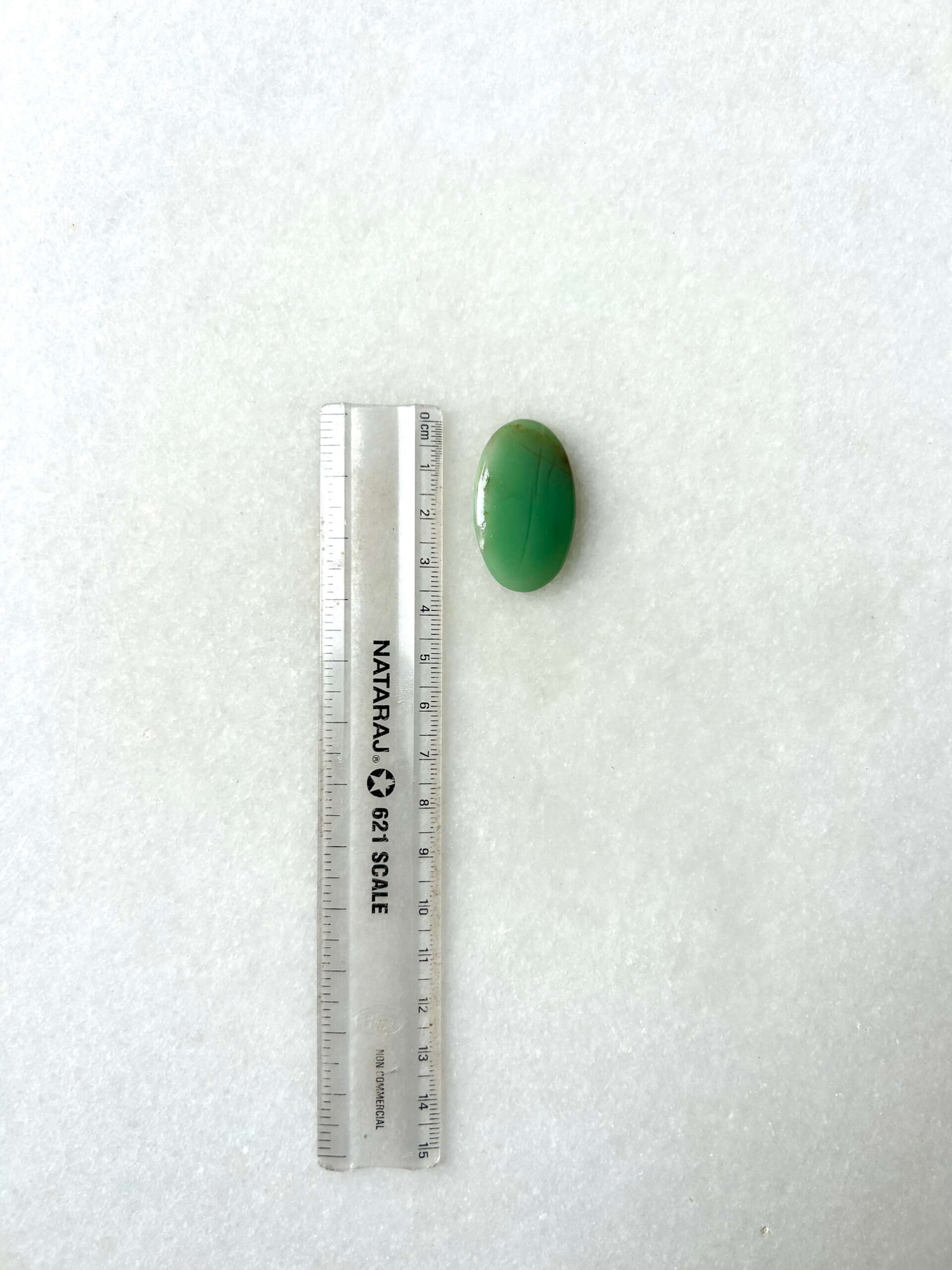 36 mm Green Jade Cabochon for Handmade Designs - Image 2