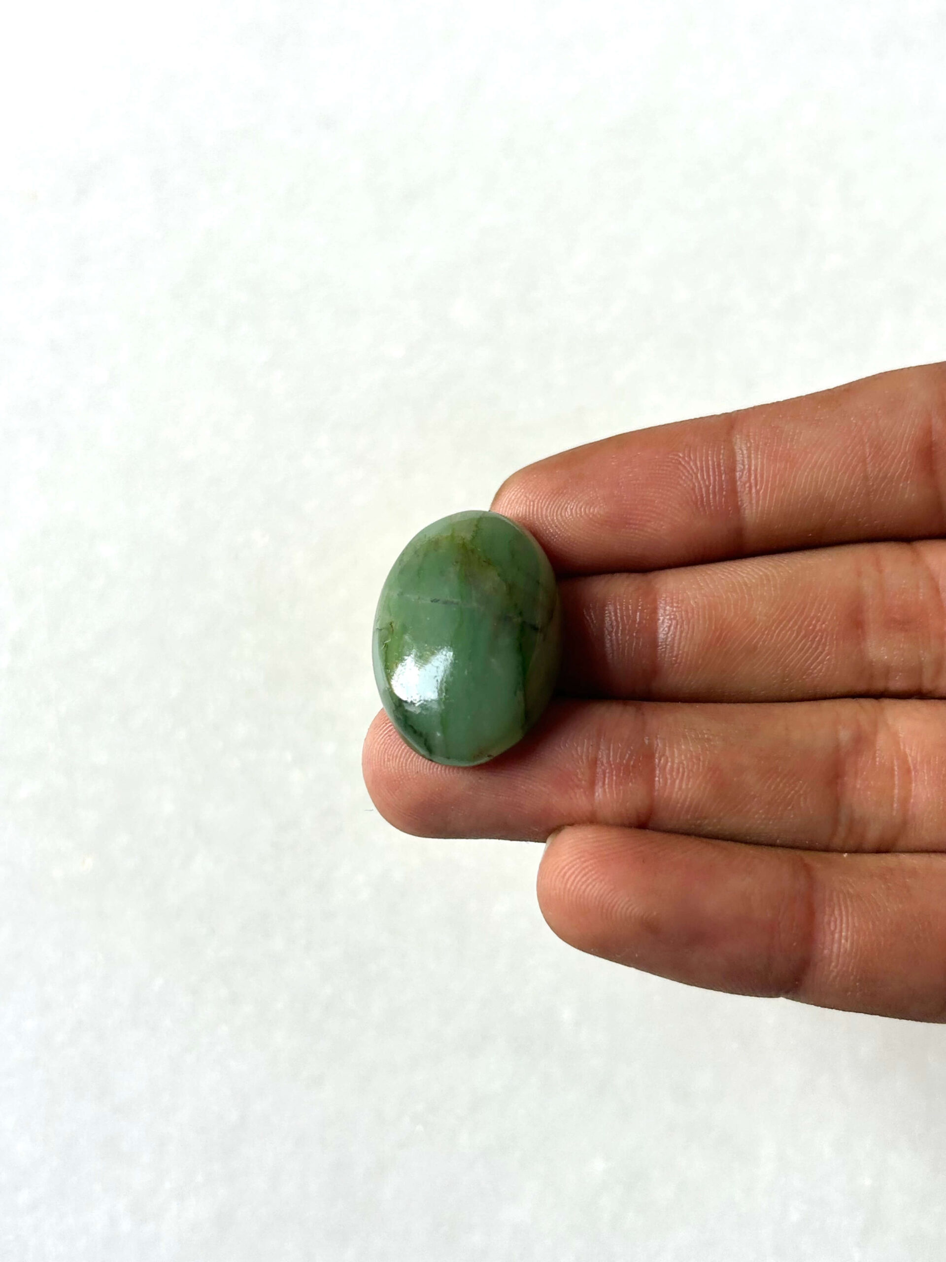30 mm Green Jade Cabochon