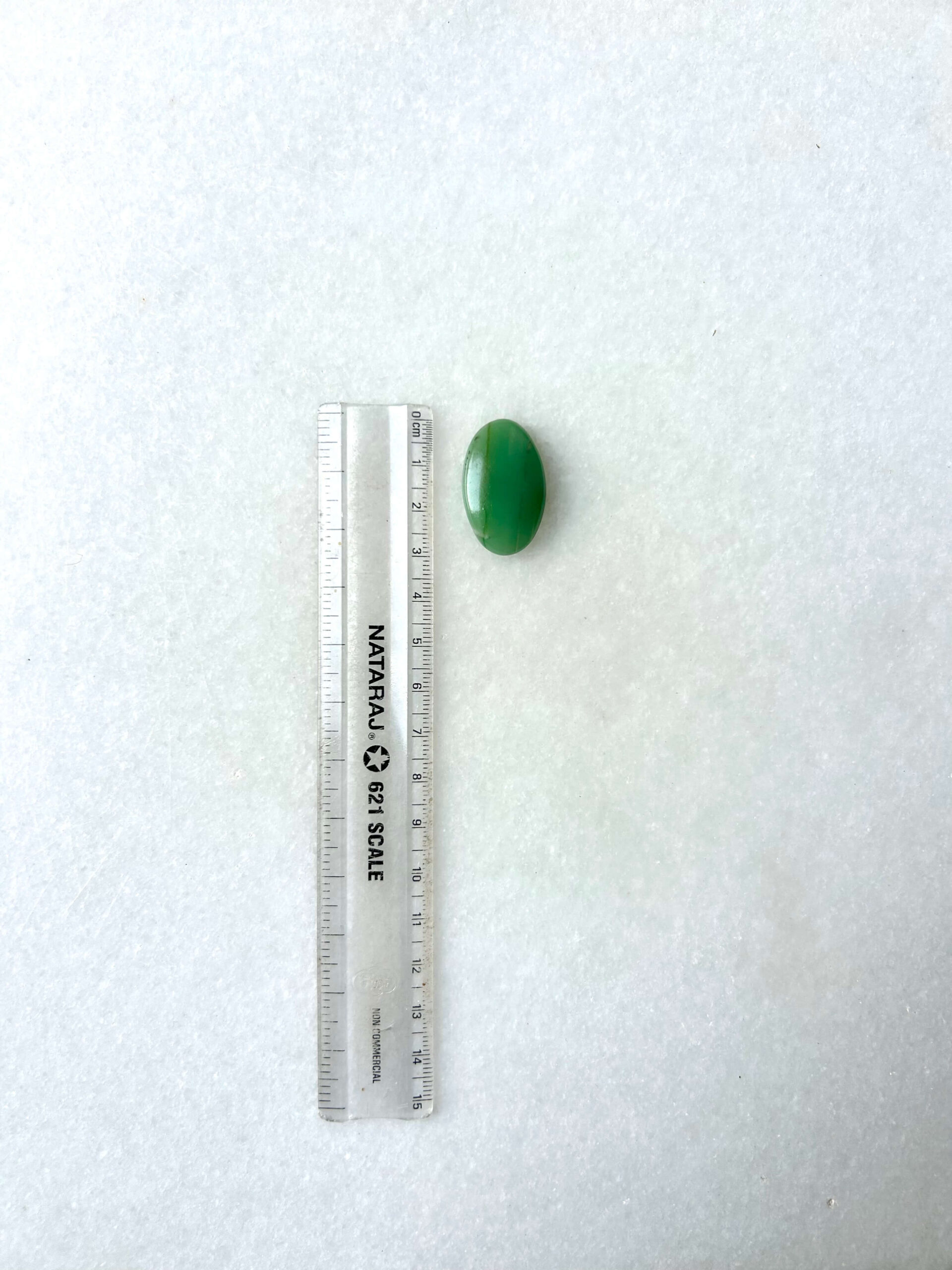 30 mm Green Jade Cabochon for Macrame - Image 2