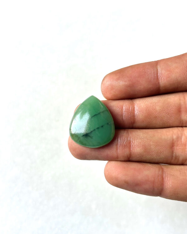 25 mm Green Jade Stone for Jewelry Making