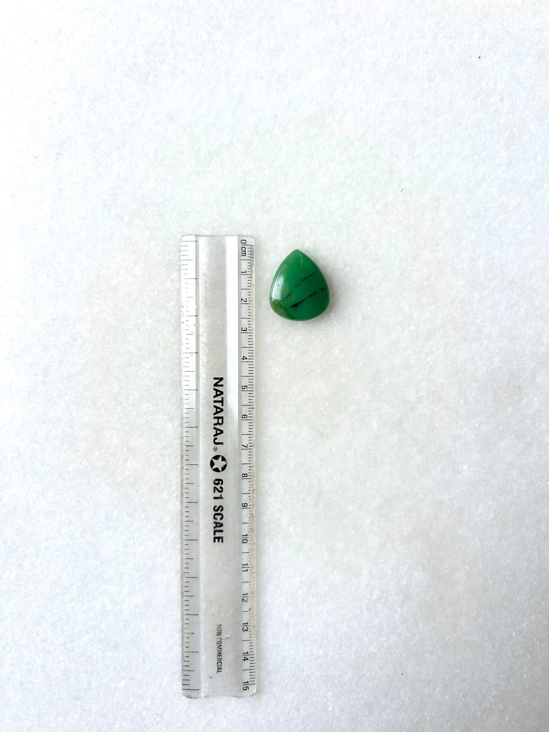 25 mm Green Jade Stone for Jewelry Making - Image 2
