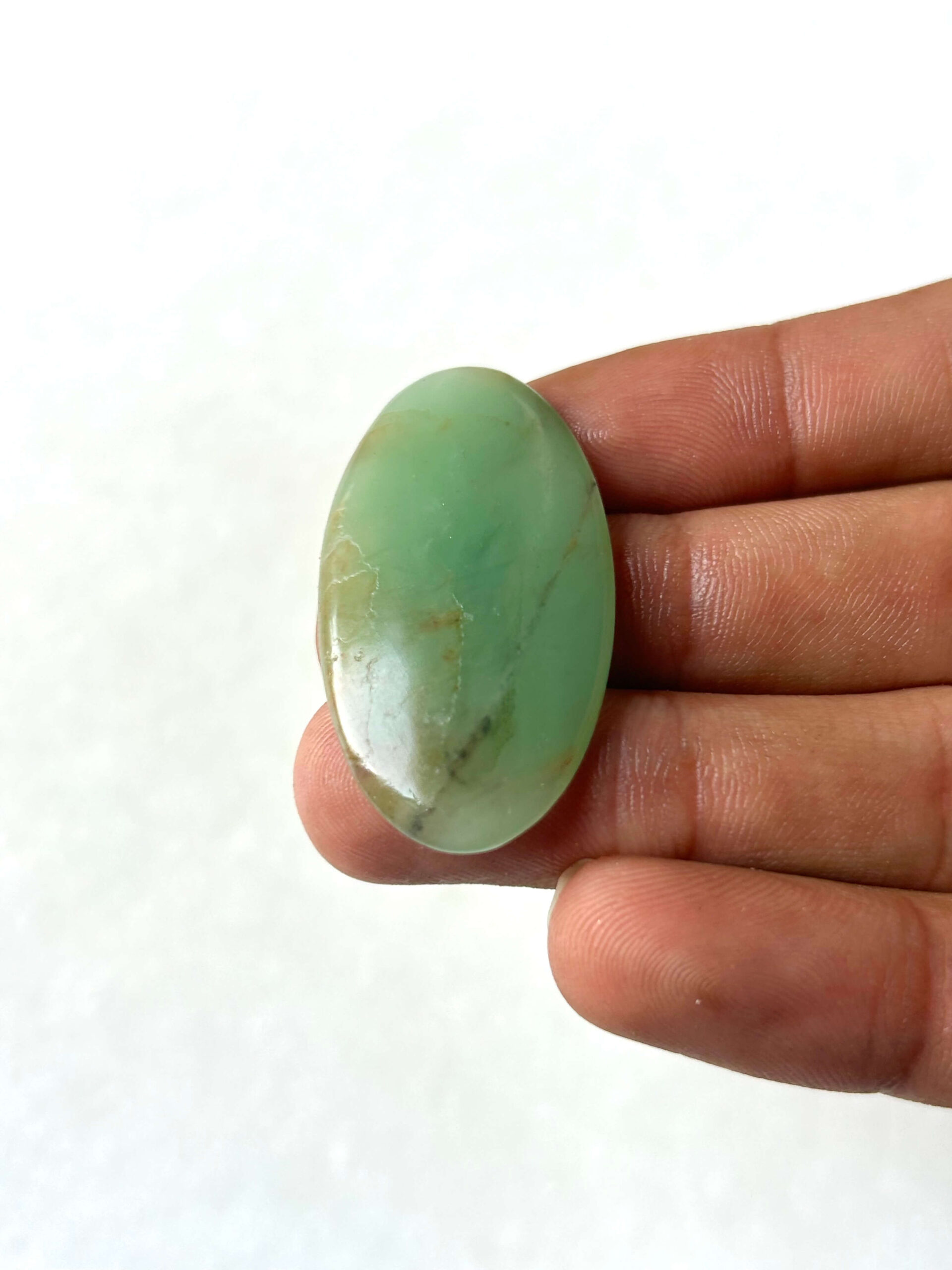 42 mm Green Jade Cabochon for Handmade Designs