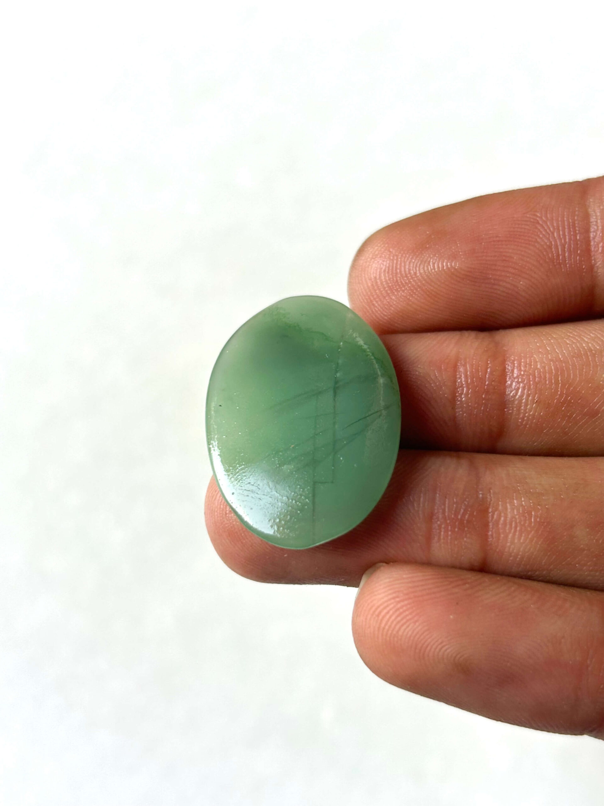 30 mm Green Jade Cabochon