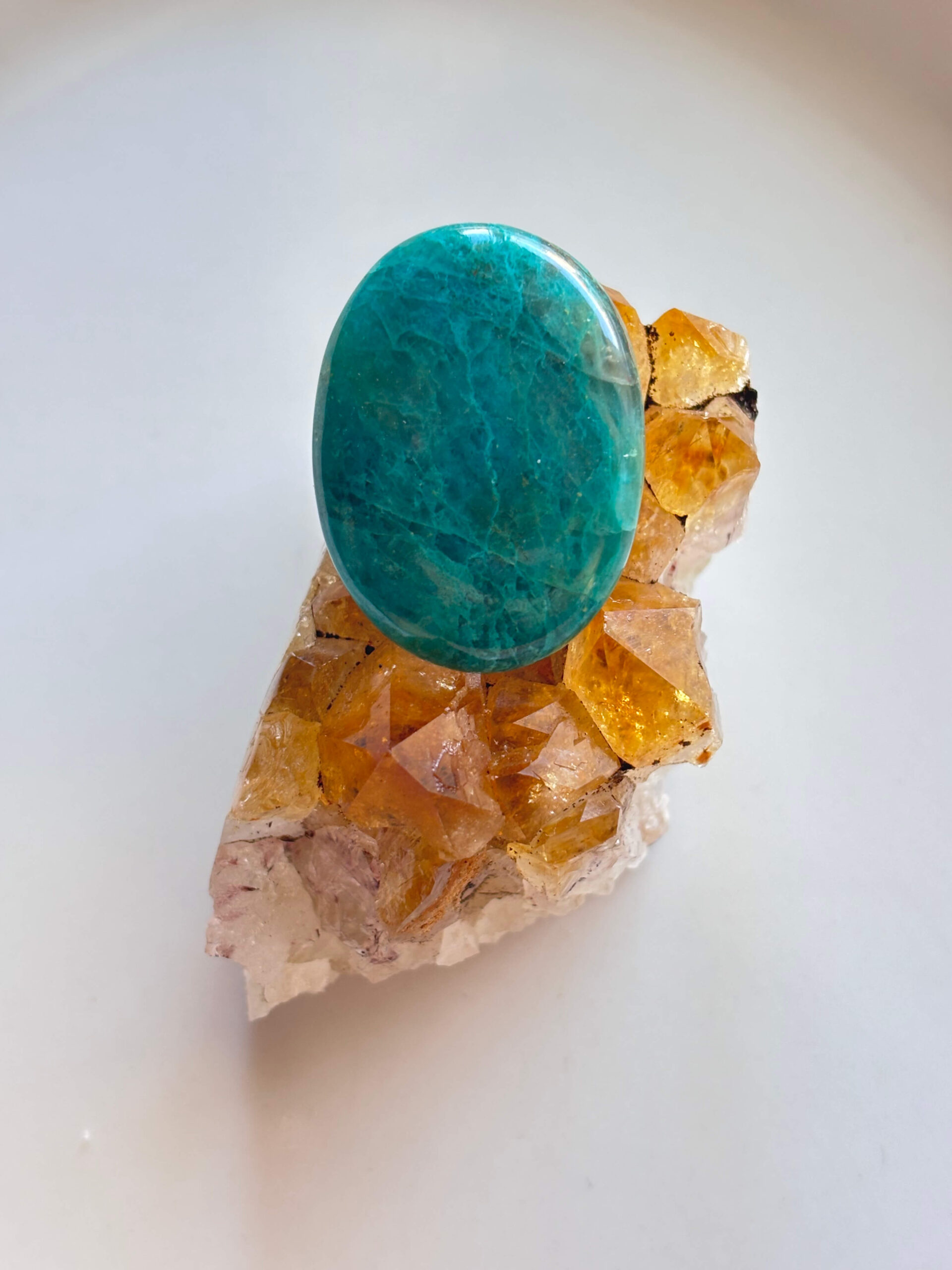 33mm Shattuckite Stone for Wire Wrapping