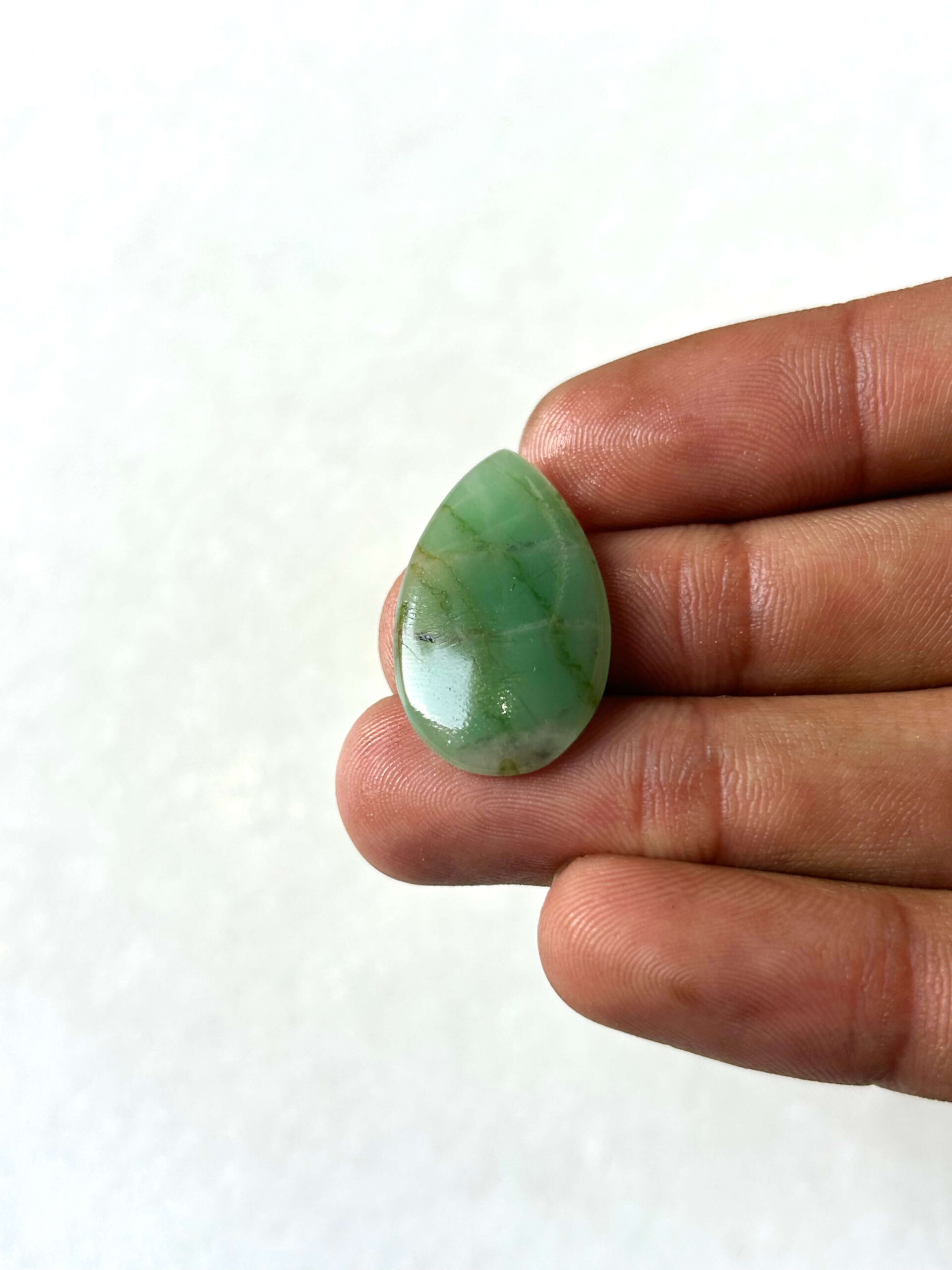27 mm Freeform Green Jade Cabochon