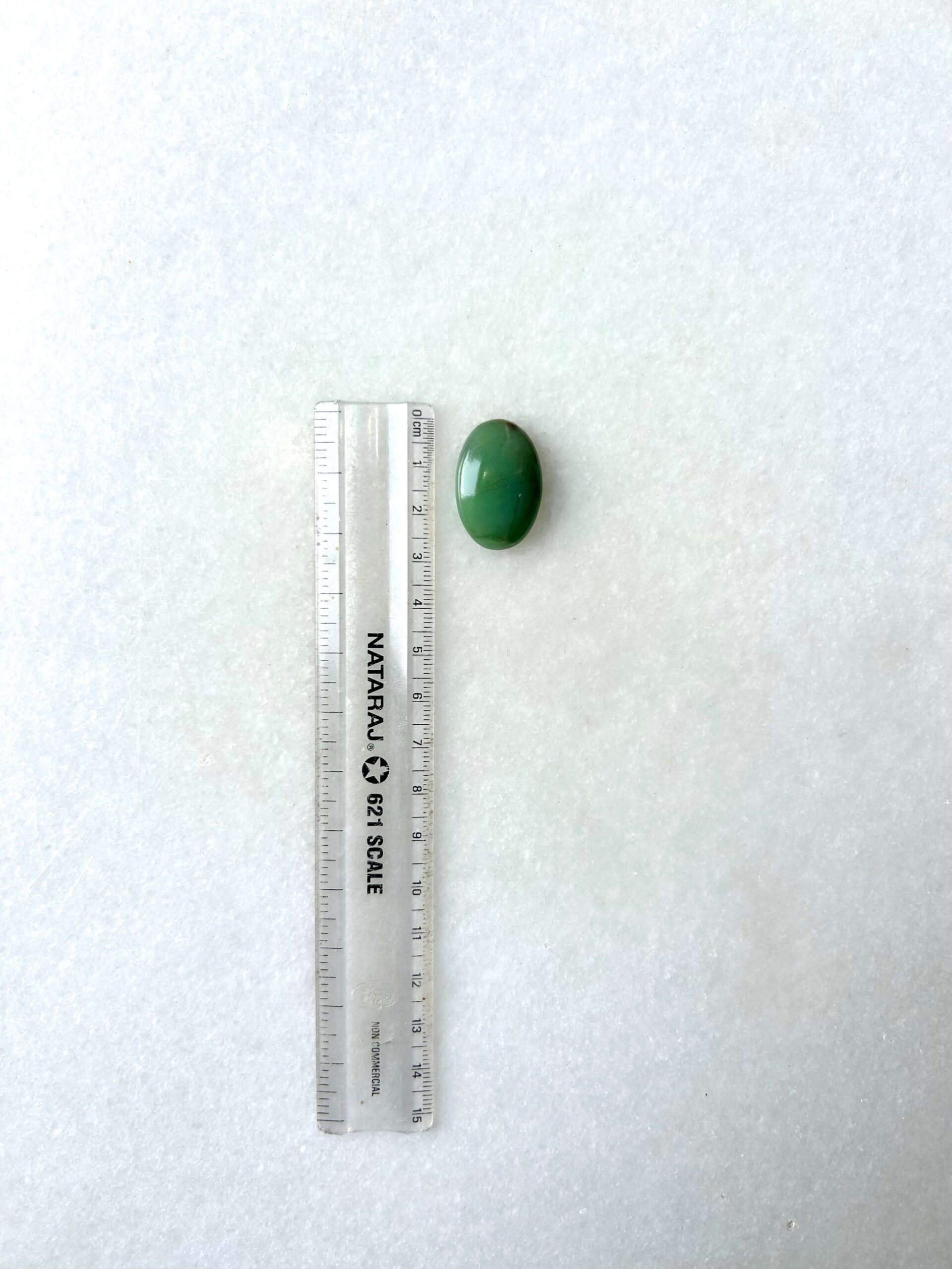 27 mm Green Jade Cabochon for Macrame - Image 2