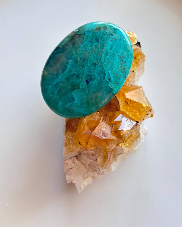 34mm Shattuckite Stone for Macramé