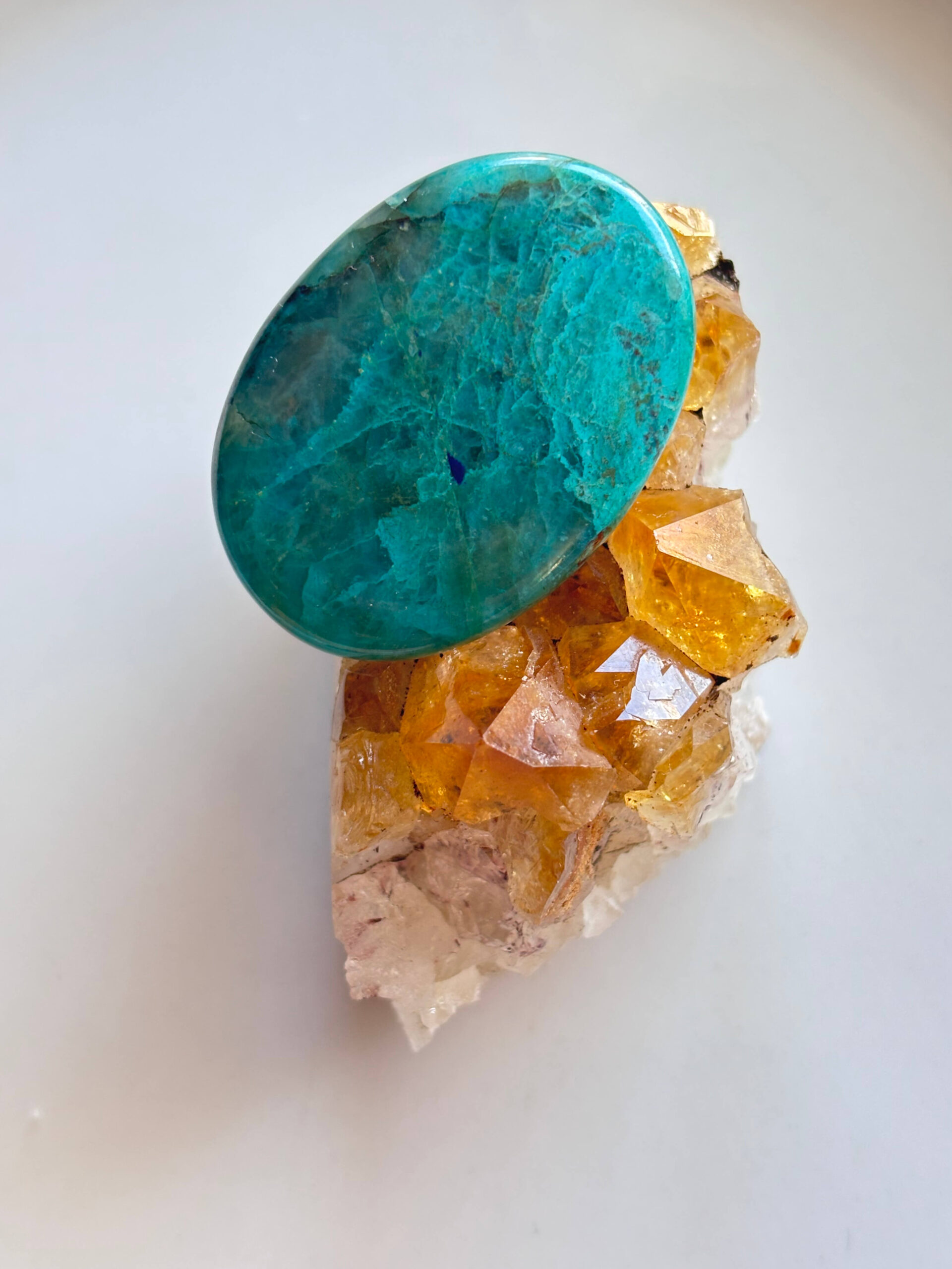 34mm Shattuckite Stone for Macramé