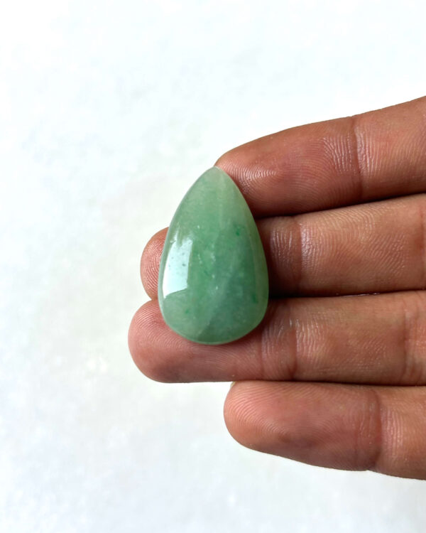 32 mm Green Jade Cabochon for Handmade Designs