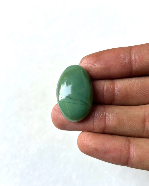 30 mm Freeform Green Jade Cabochon