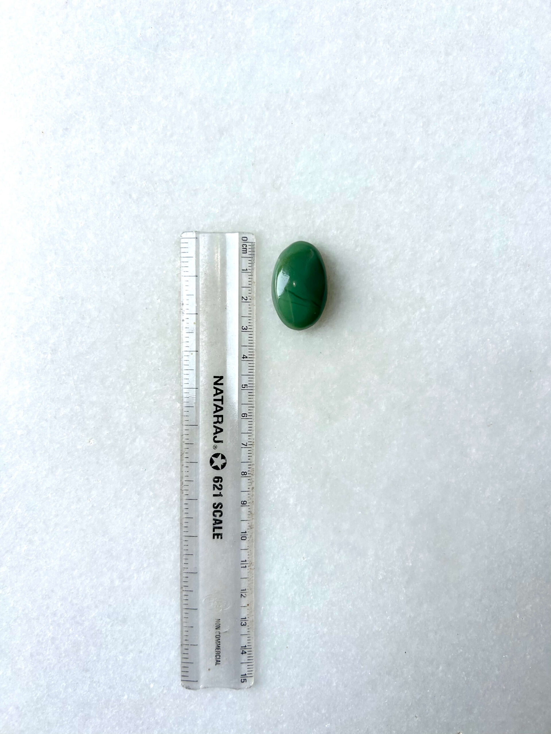 30 mm Freeform Green Jade Cabochon - Image 2