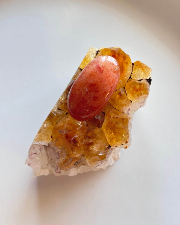 28mm Sunstone Gemstone for Handmade Designs