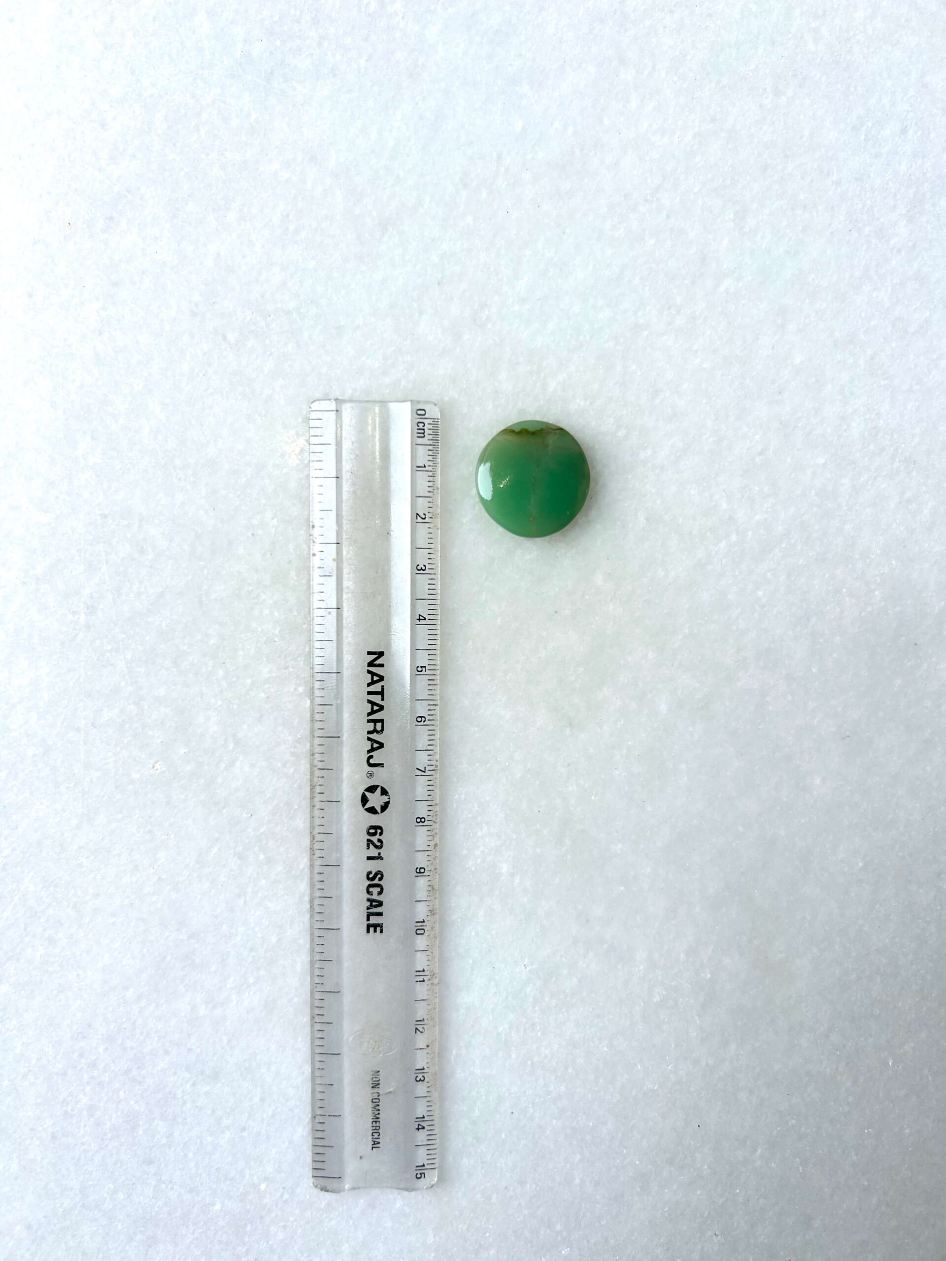 22 mm Green Jade Cabochon for Macrame - Image 2