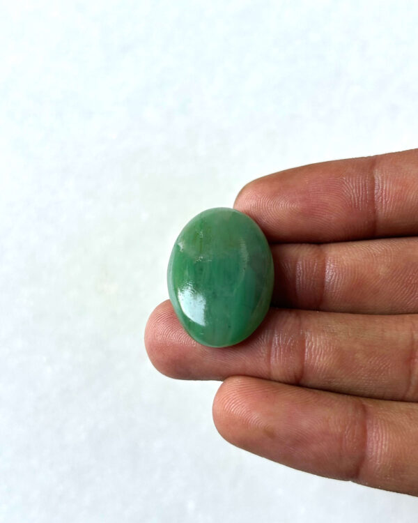 30 mm Green Jade Stone for Jewelry Making