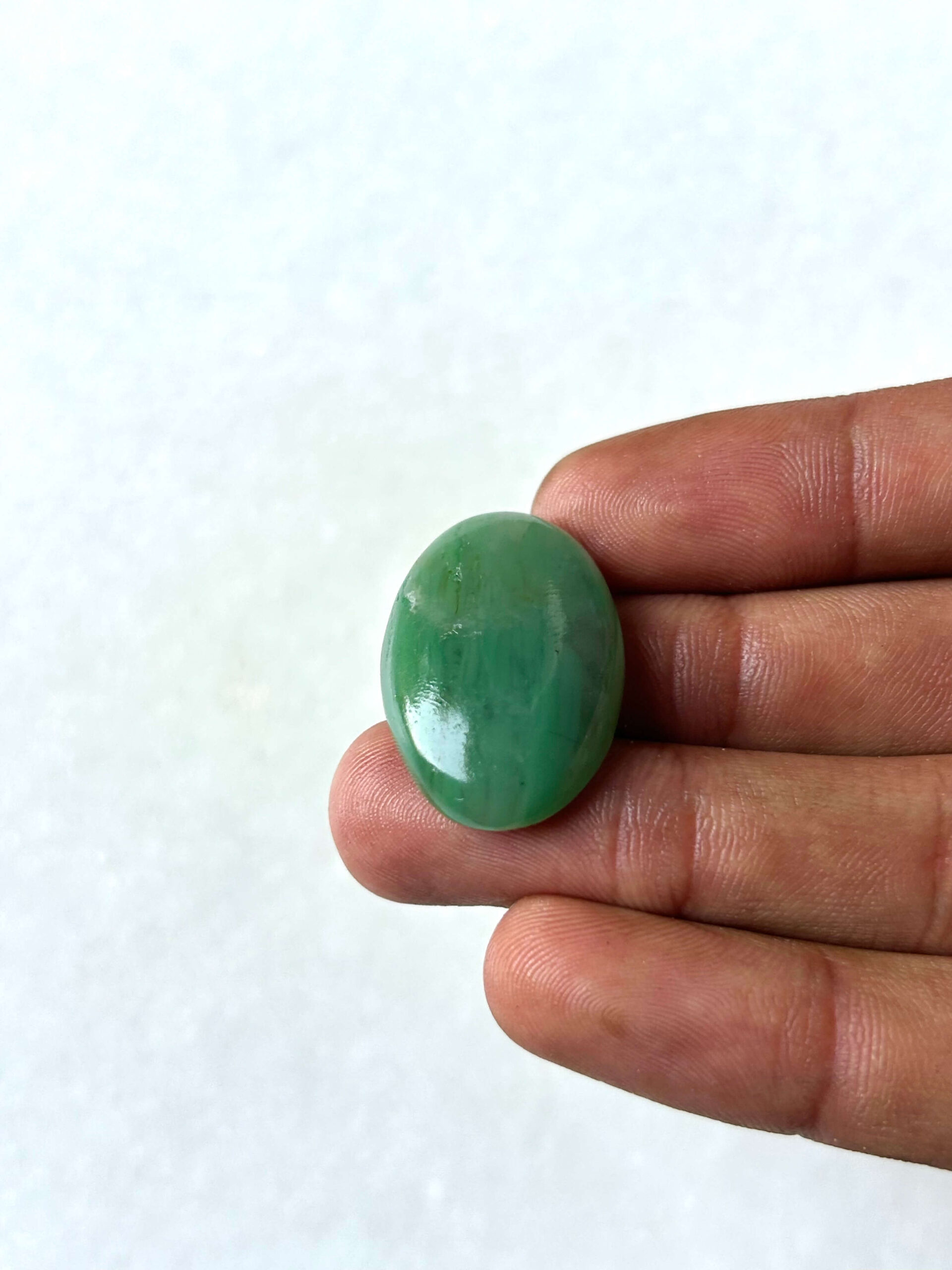 30 mm Green Jade Stone for Jewelry Making