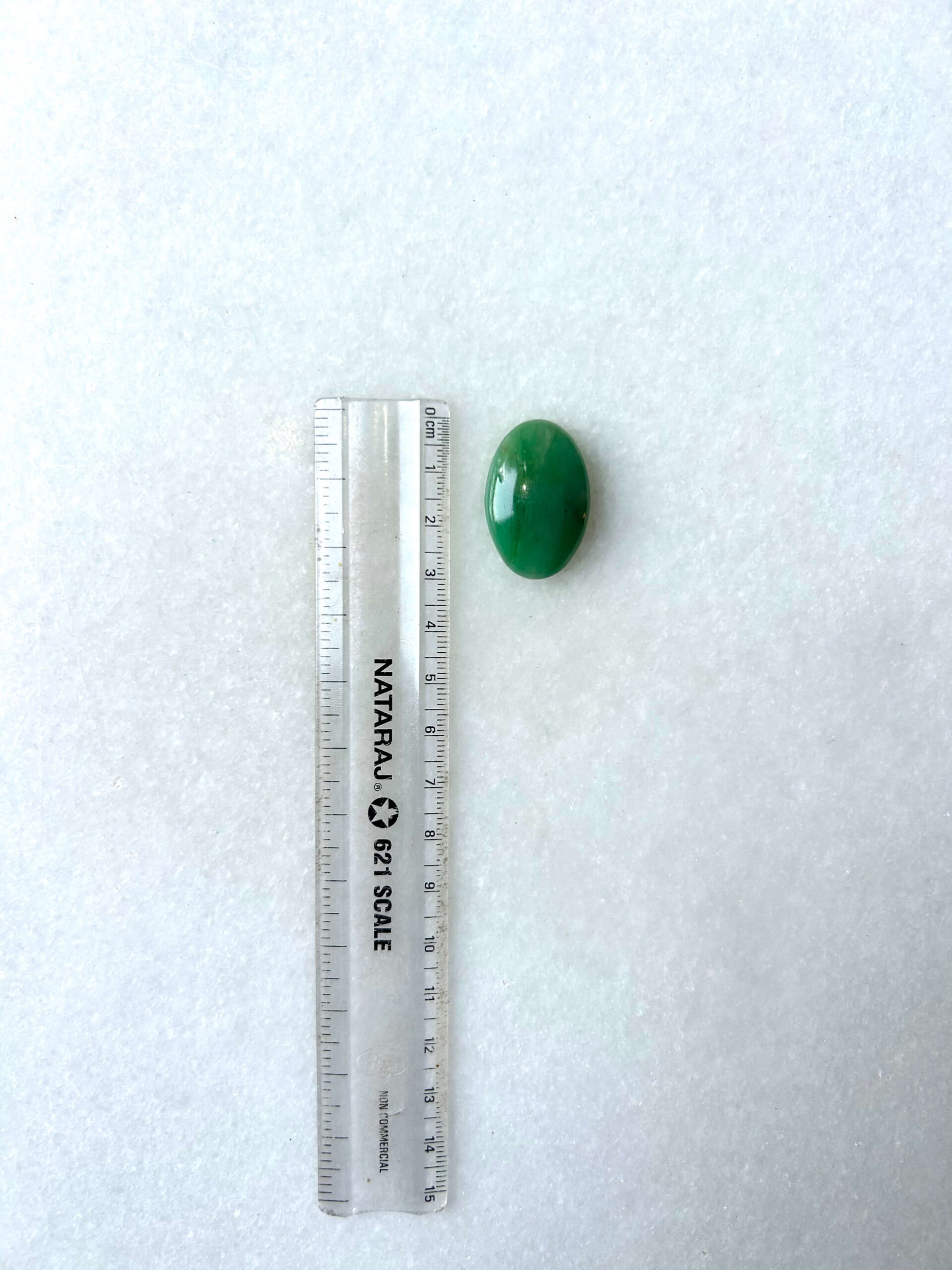 30 mm Green Jade Stone for Jewelry Making - Image 2