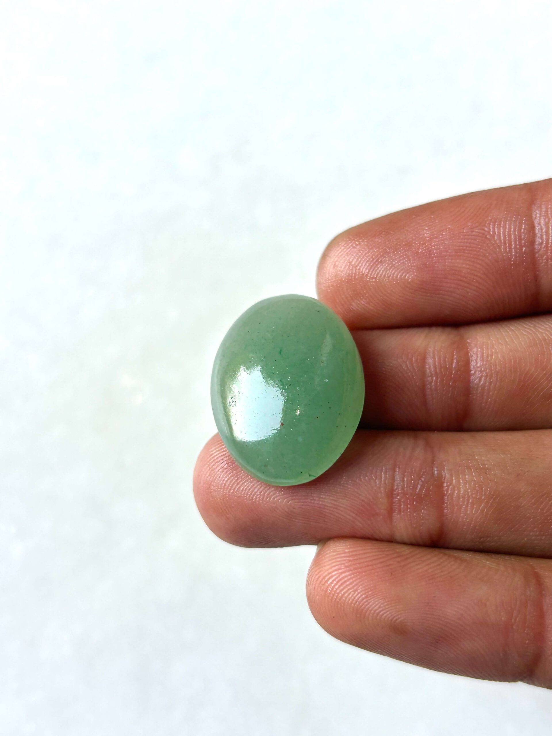 25 mm Freeform Green Jade Cabochon