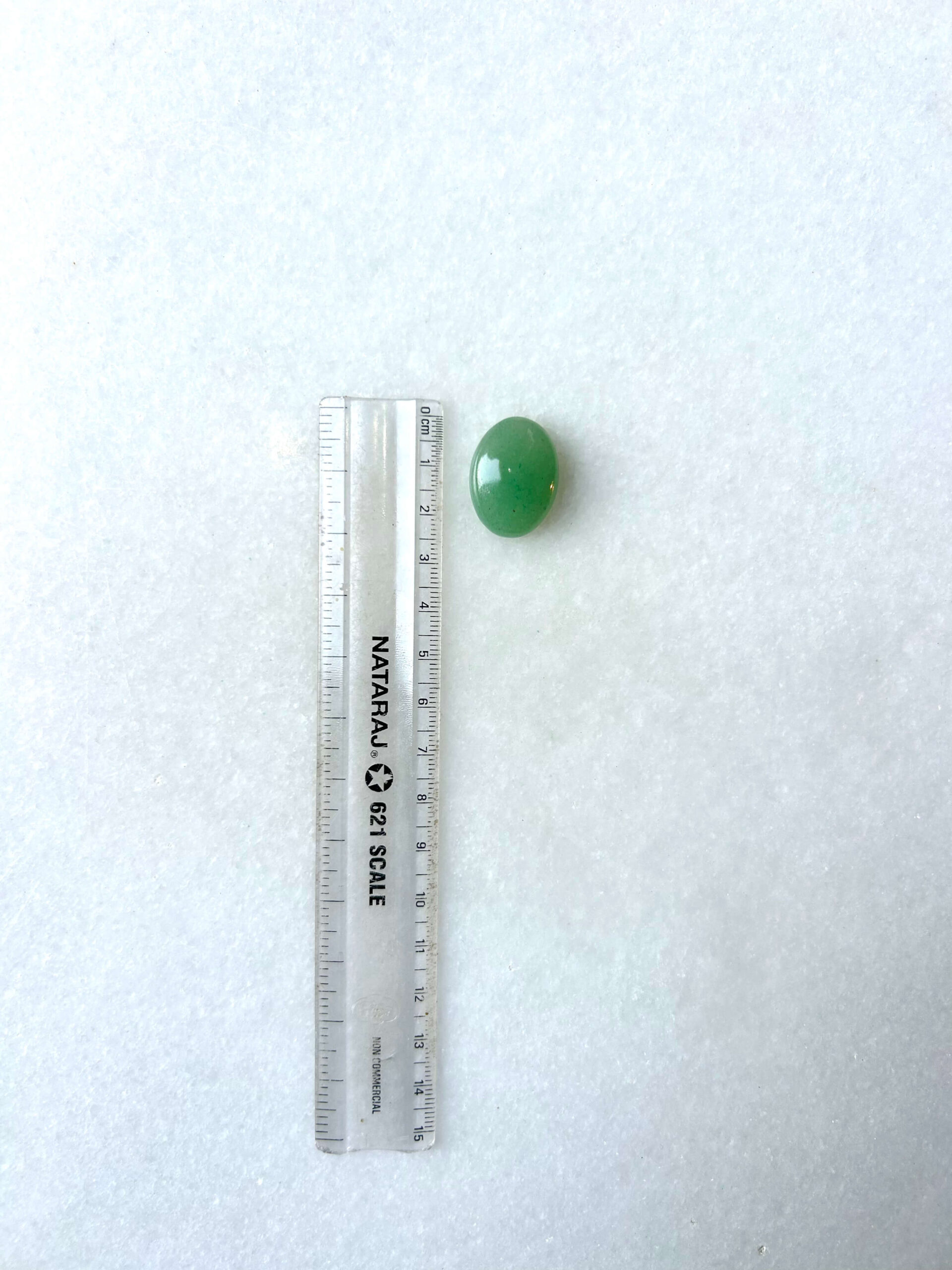 25 mm Freeform Green Jade Cabochon - Image 2