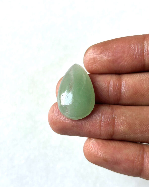 26 mm Green Jade Cabochon for Macrame