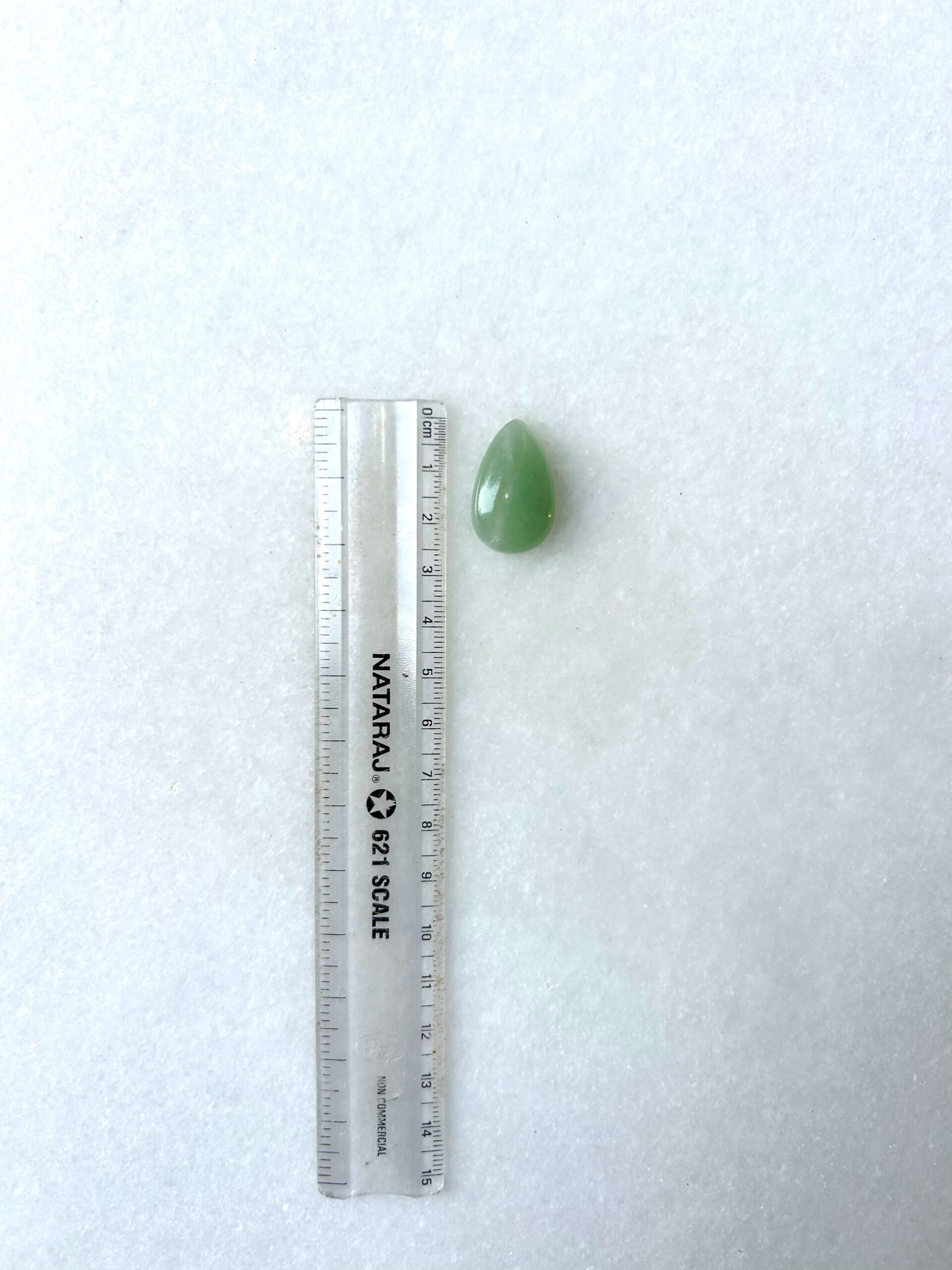 26 mm Green Jade Cabochon for Macrame - Image 2