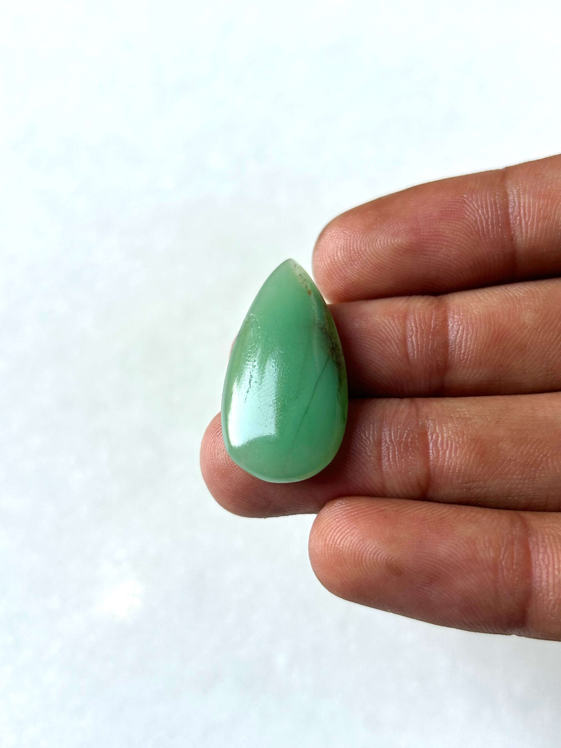 31 mm Green Jade Stone for Jewelry Making