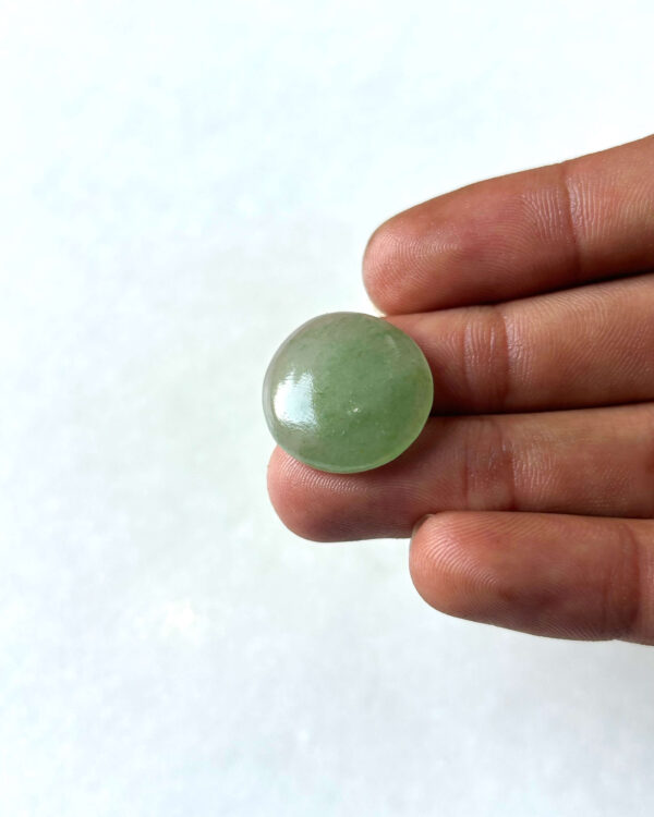 21 mm Green Jade Cabochon for Handmade Designs