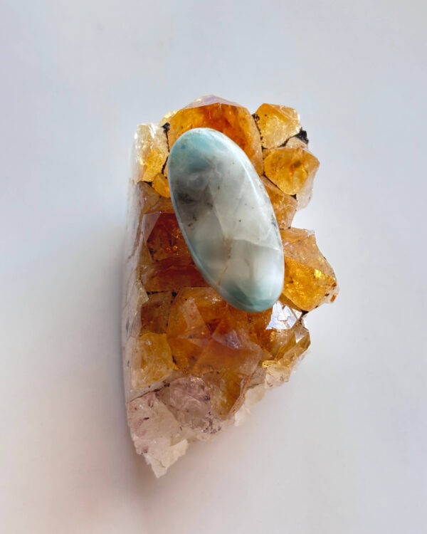 31mm Larimar Gemstone for Pendant Designs