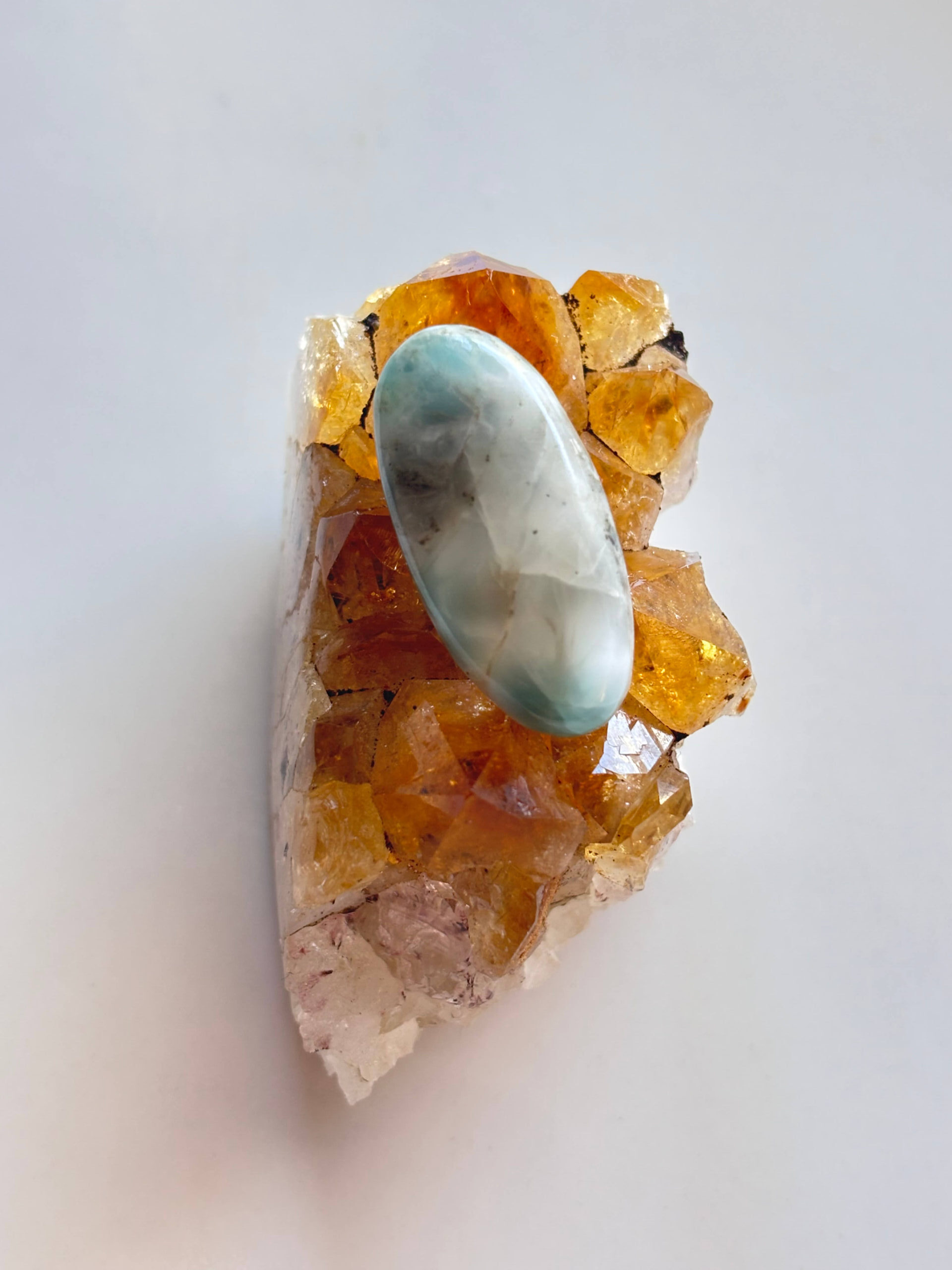 31mm Larimar Gemstone for Pendant Designs