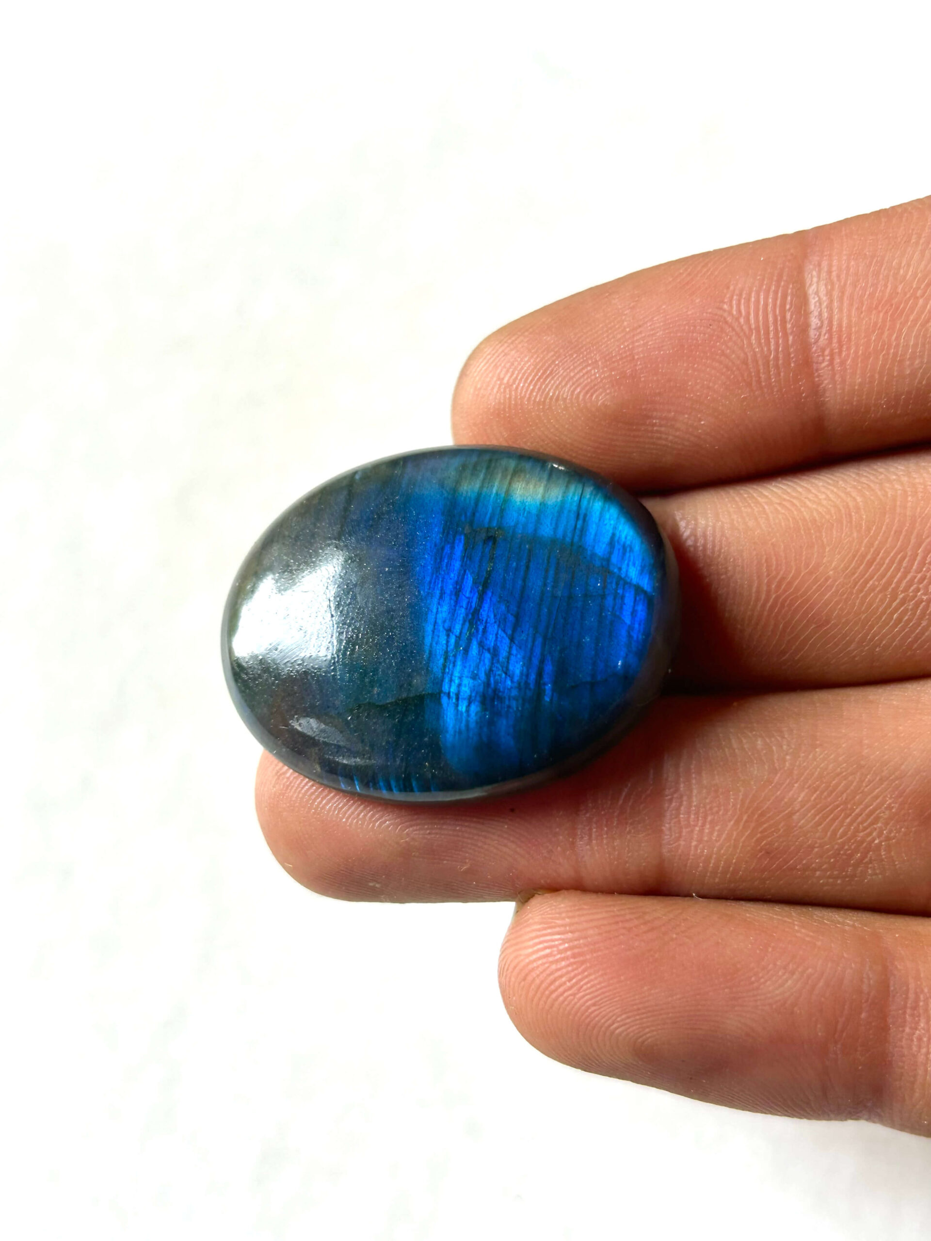32 mm Blue Flash Labradorite Stone