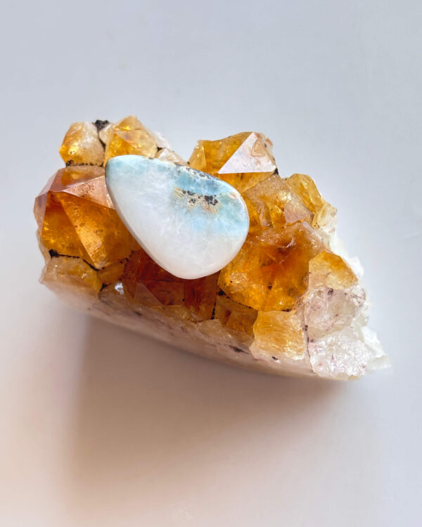 25mm Larimar Gemstone for Wire Wrapped Designs