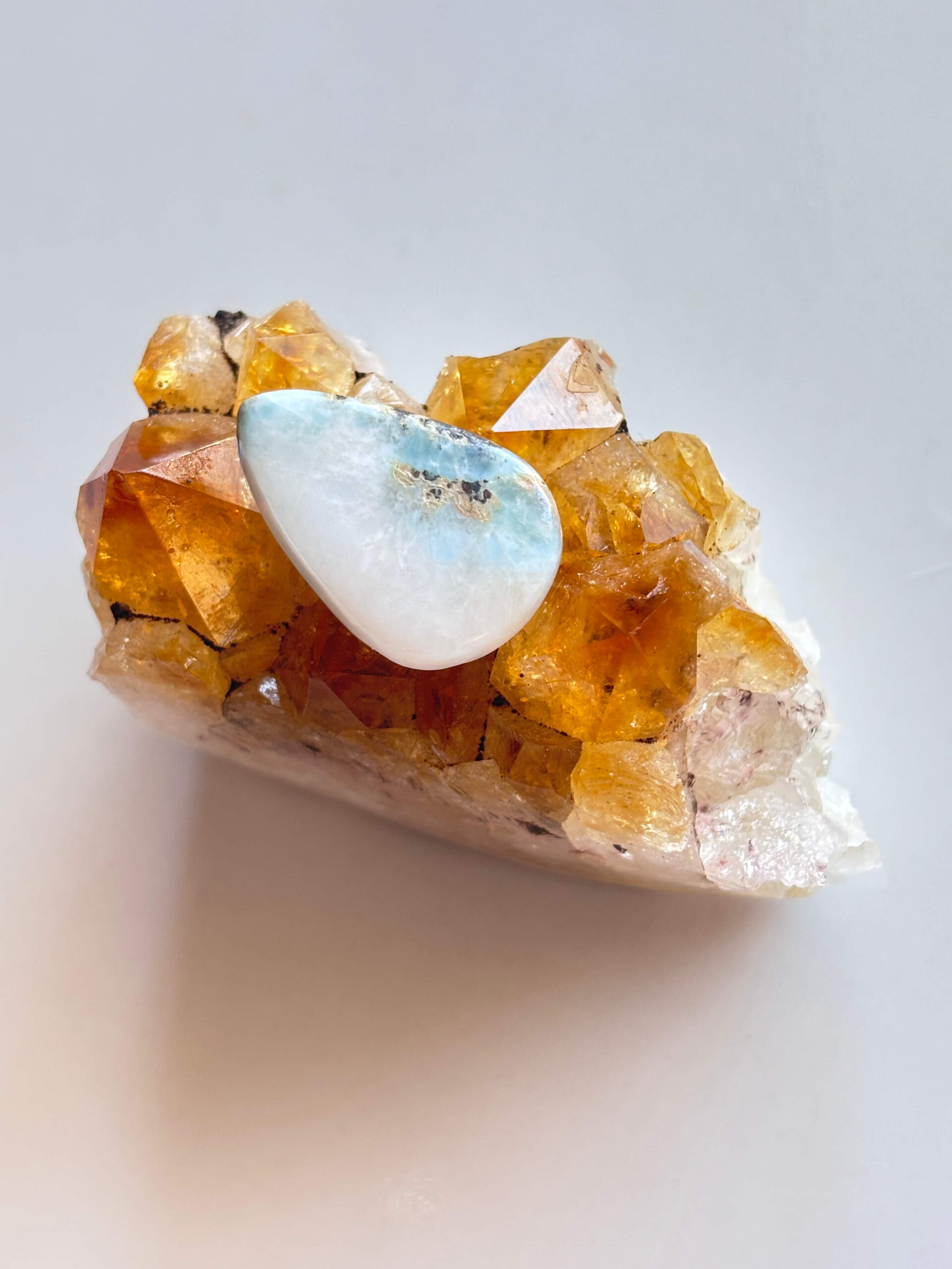 25mm Larimar Gemstone for Wire Wrapped Designs