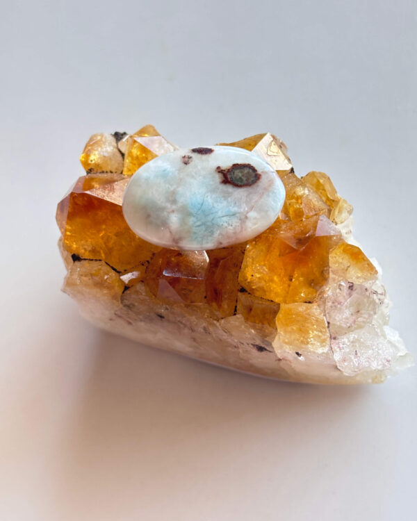 26mm Larimar Stone for Wire Wrapping