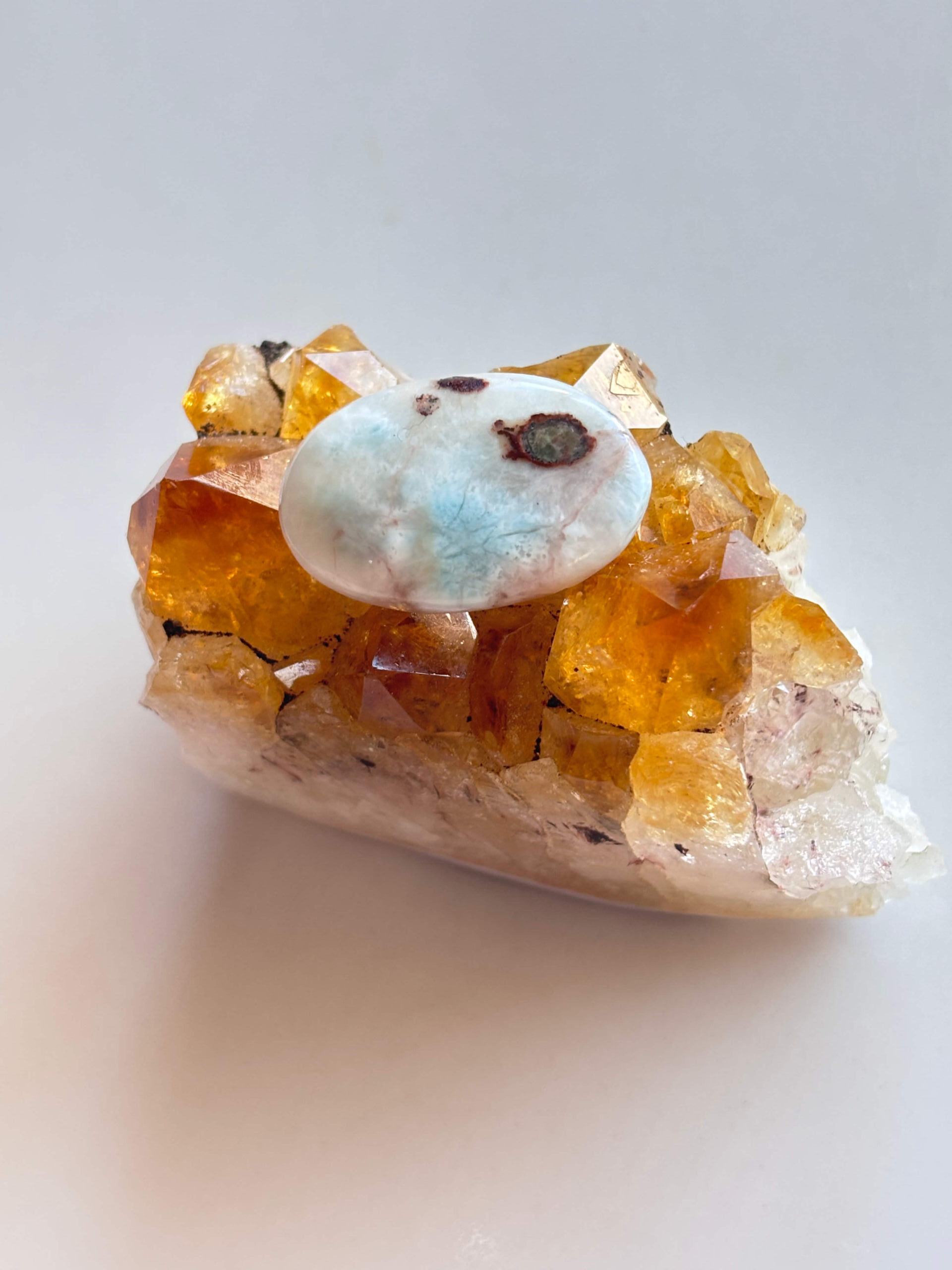26mm Larimar Stone for Wire Wrapping