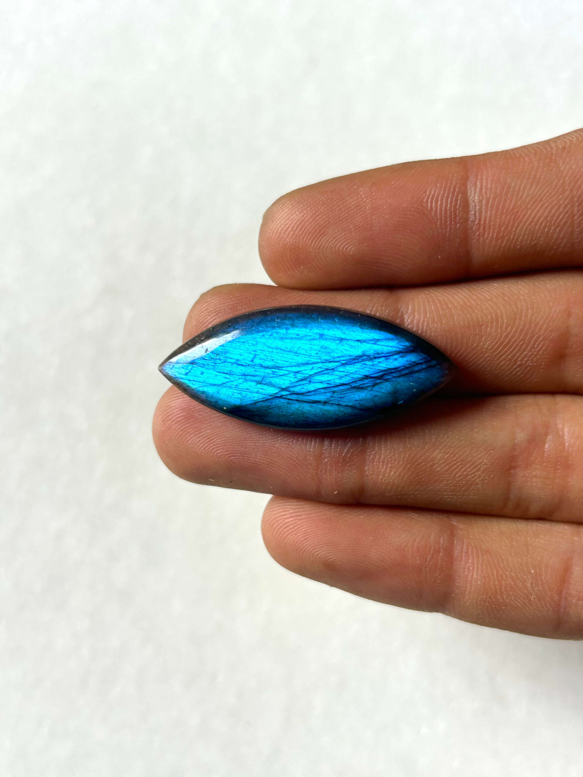 38 mm Labradorite Cabochon with Blue Flash