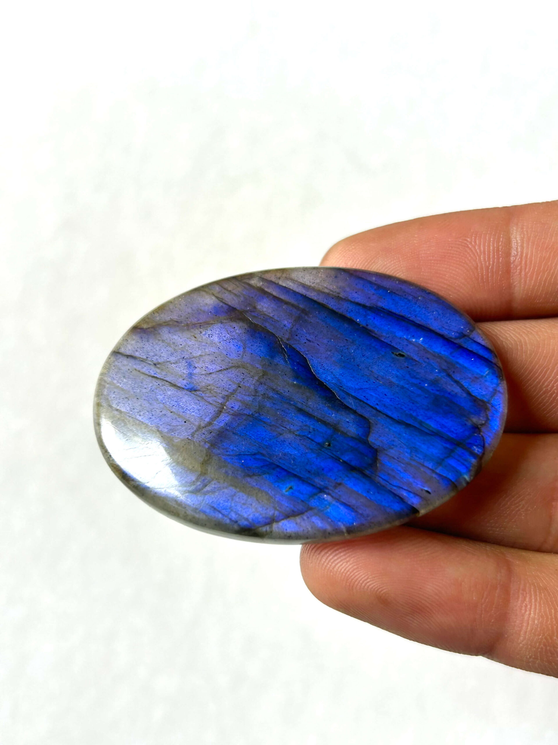 54 mm Blue Labradorite for Macrame