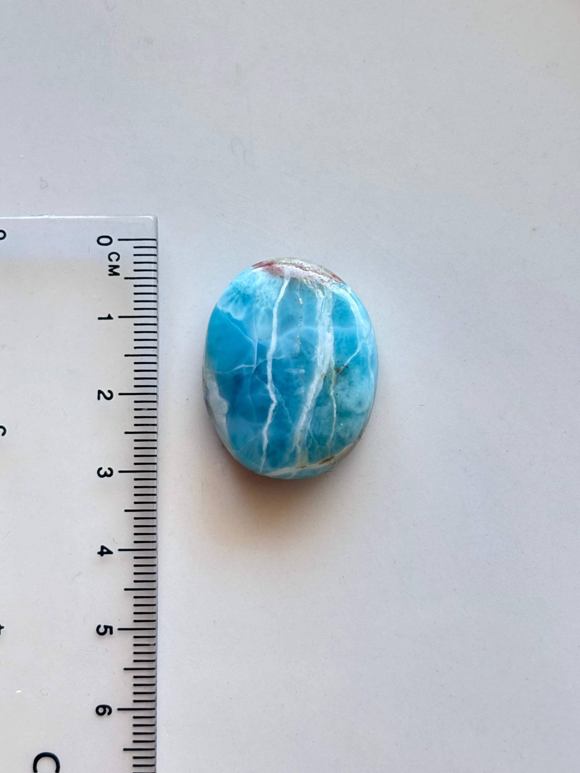 29mm Larimar Stone for Wire Wrapping - Image 2
