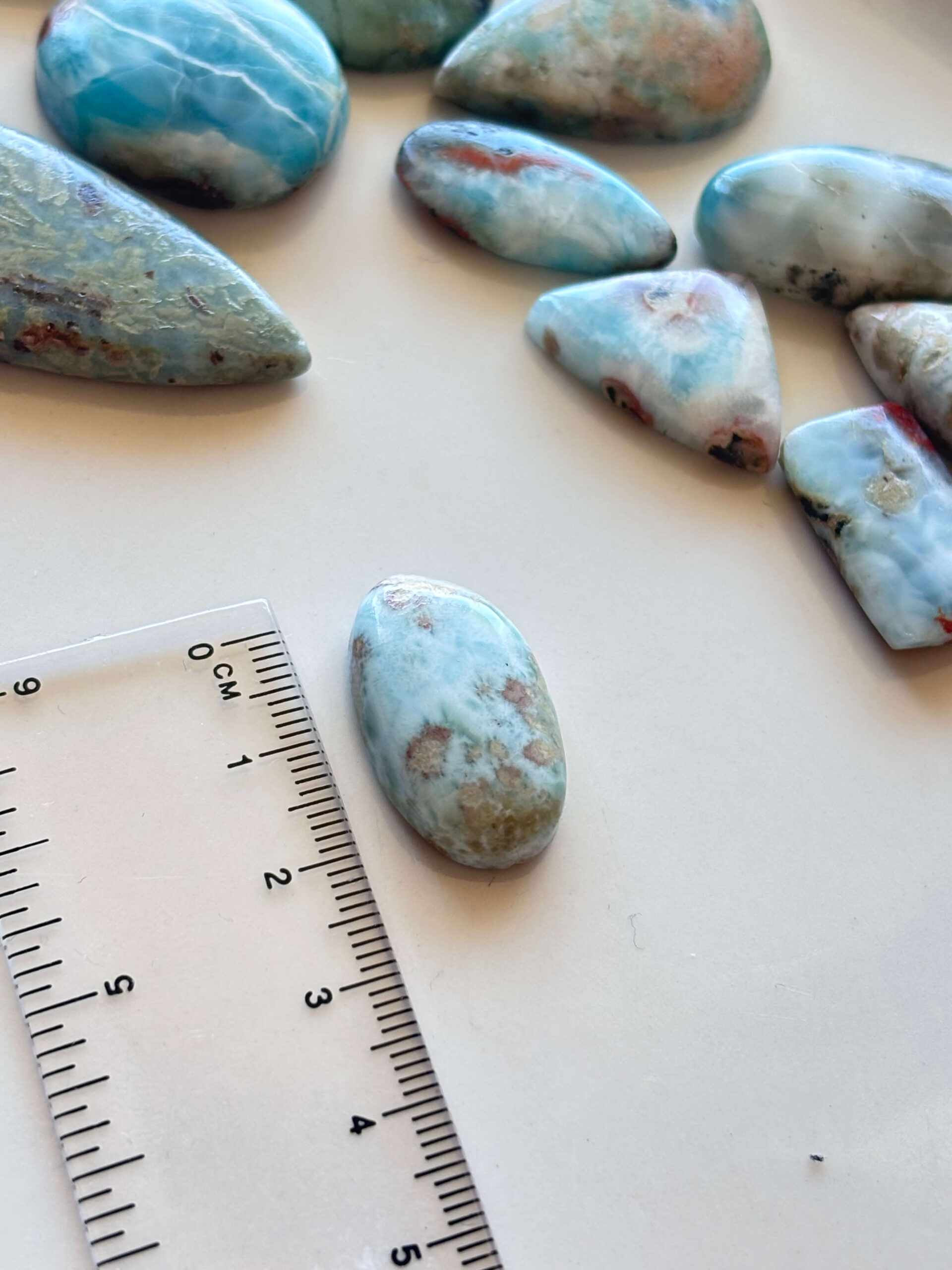 26mm Larimar Stone for Macramé - Image 2