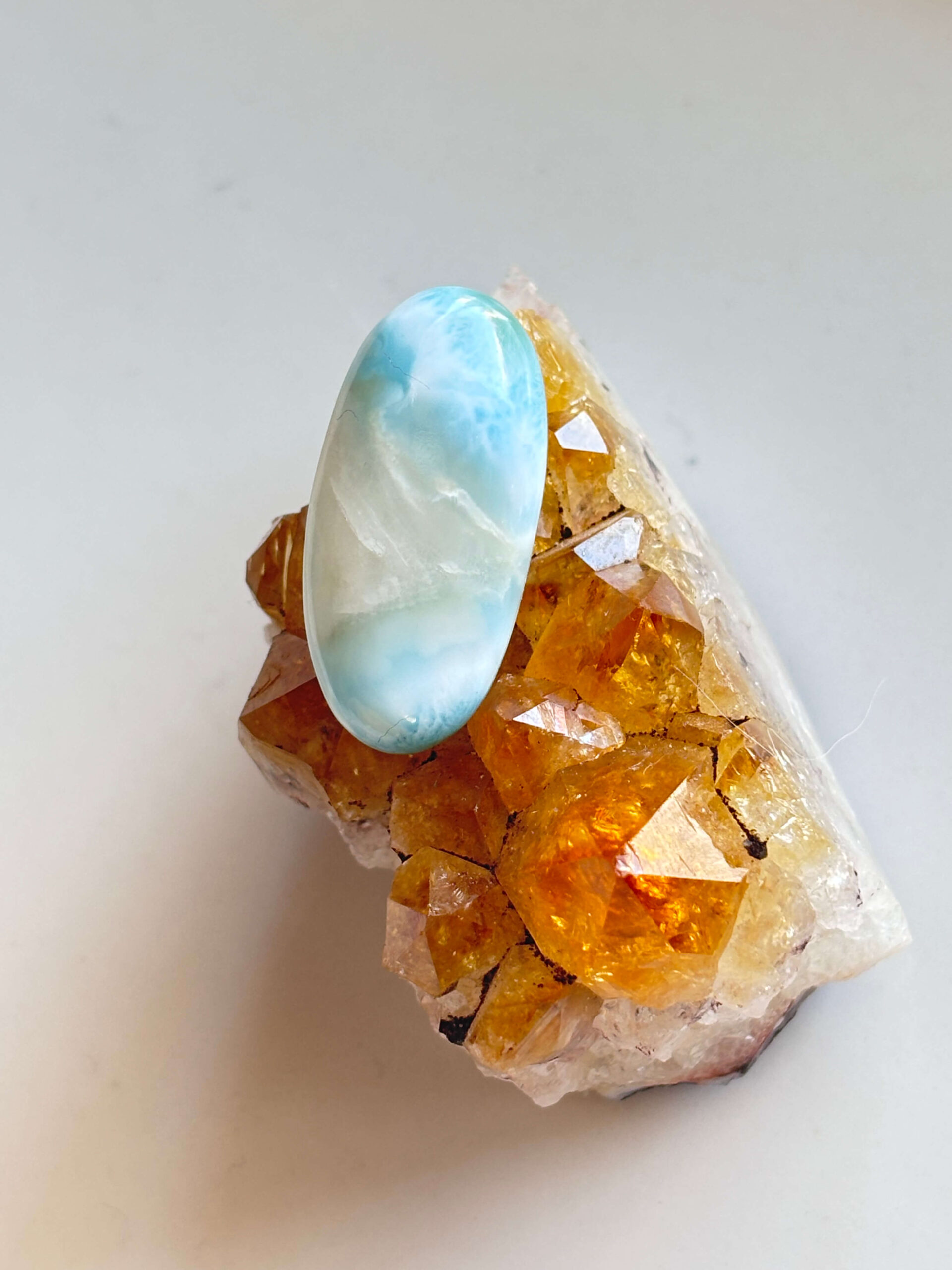 33mm Premium Quality Larimar Stone for Wire Wrapping