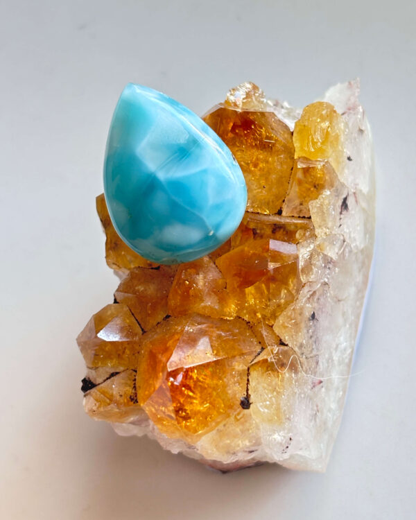 26mm Premium Quality Larimar Gemstone for Wire Wrapped Designs